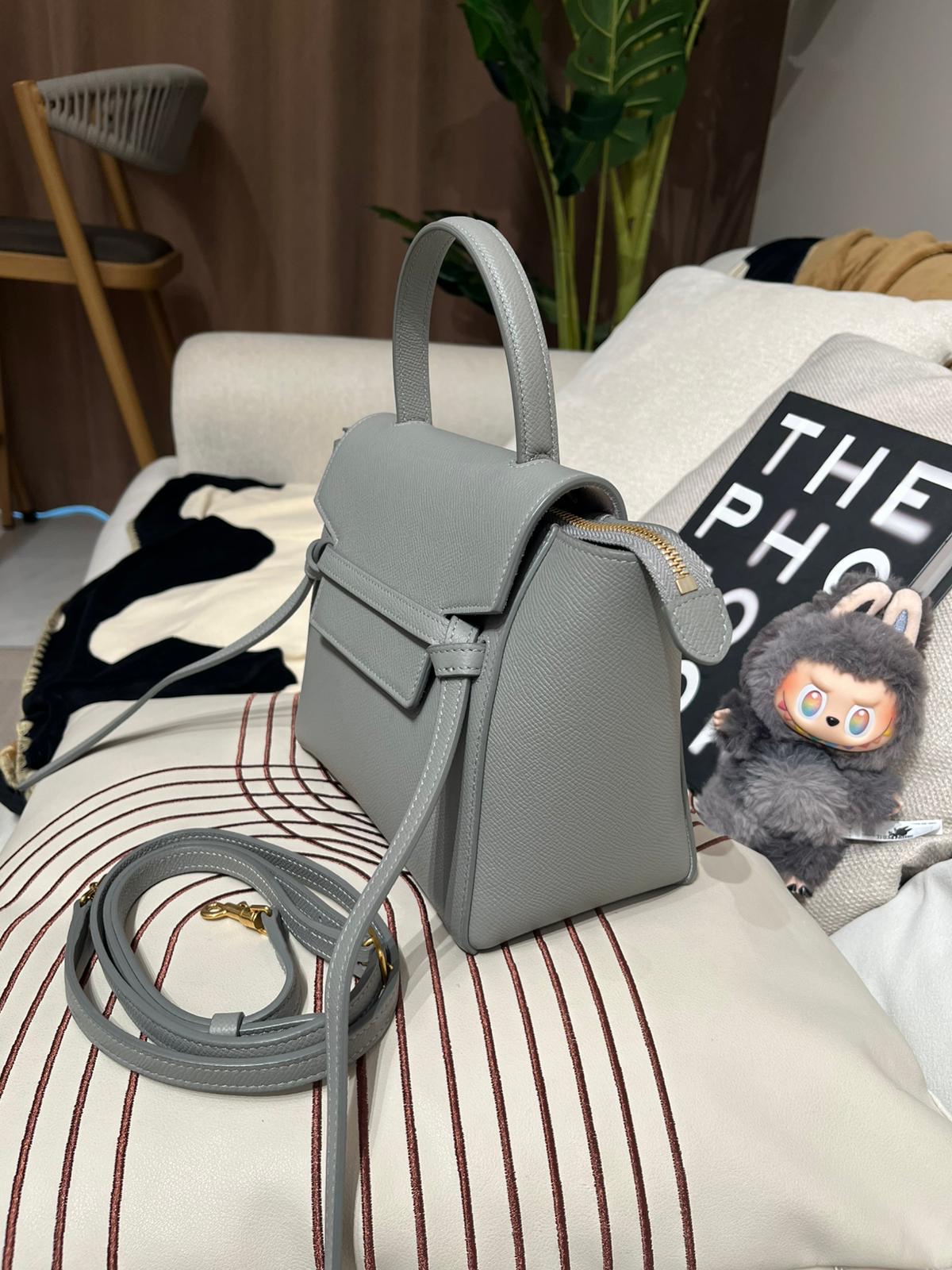 Celine nano belt bag grey 灰色牛皮 100%Authentic , 99%new✅Dust bag