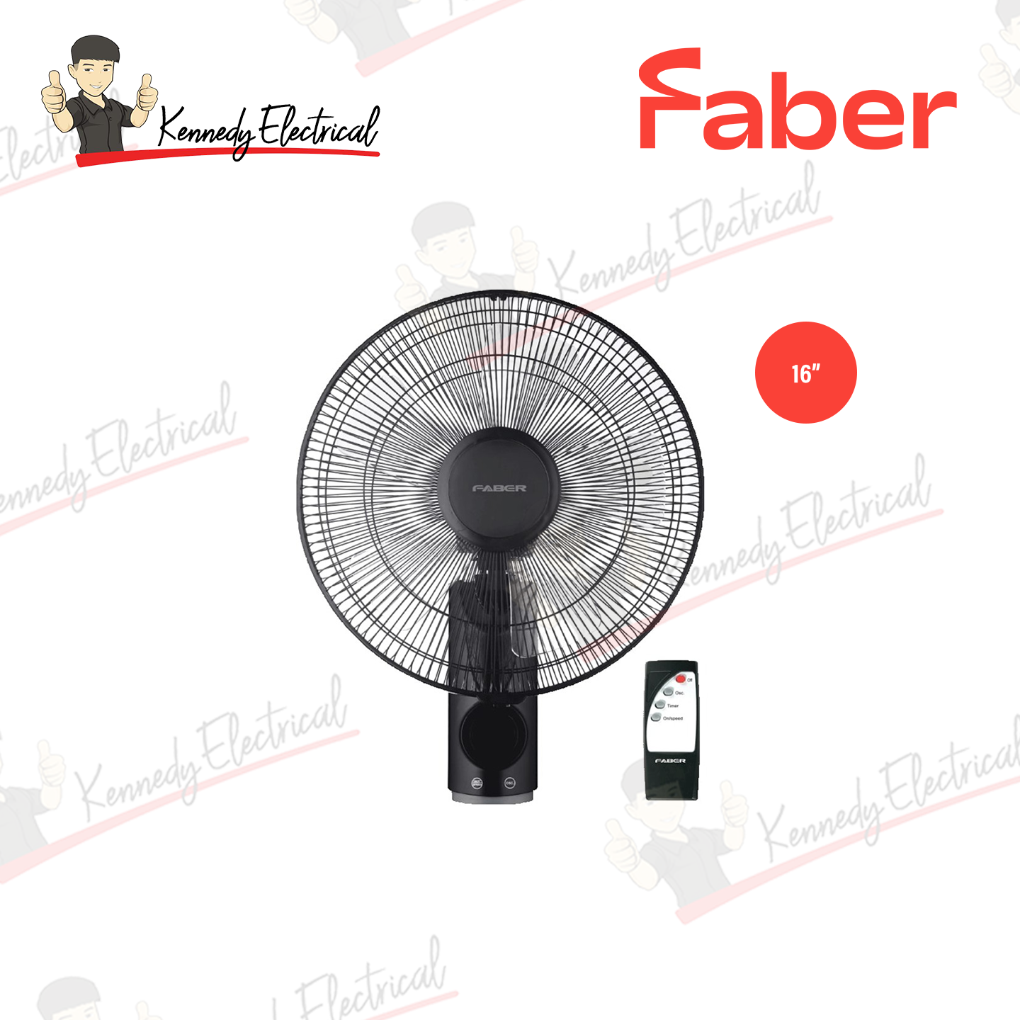 Faber 16" Vento Gen2 Wall Fan (FWF 1635R)