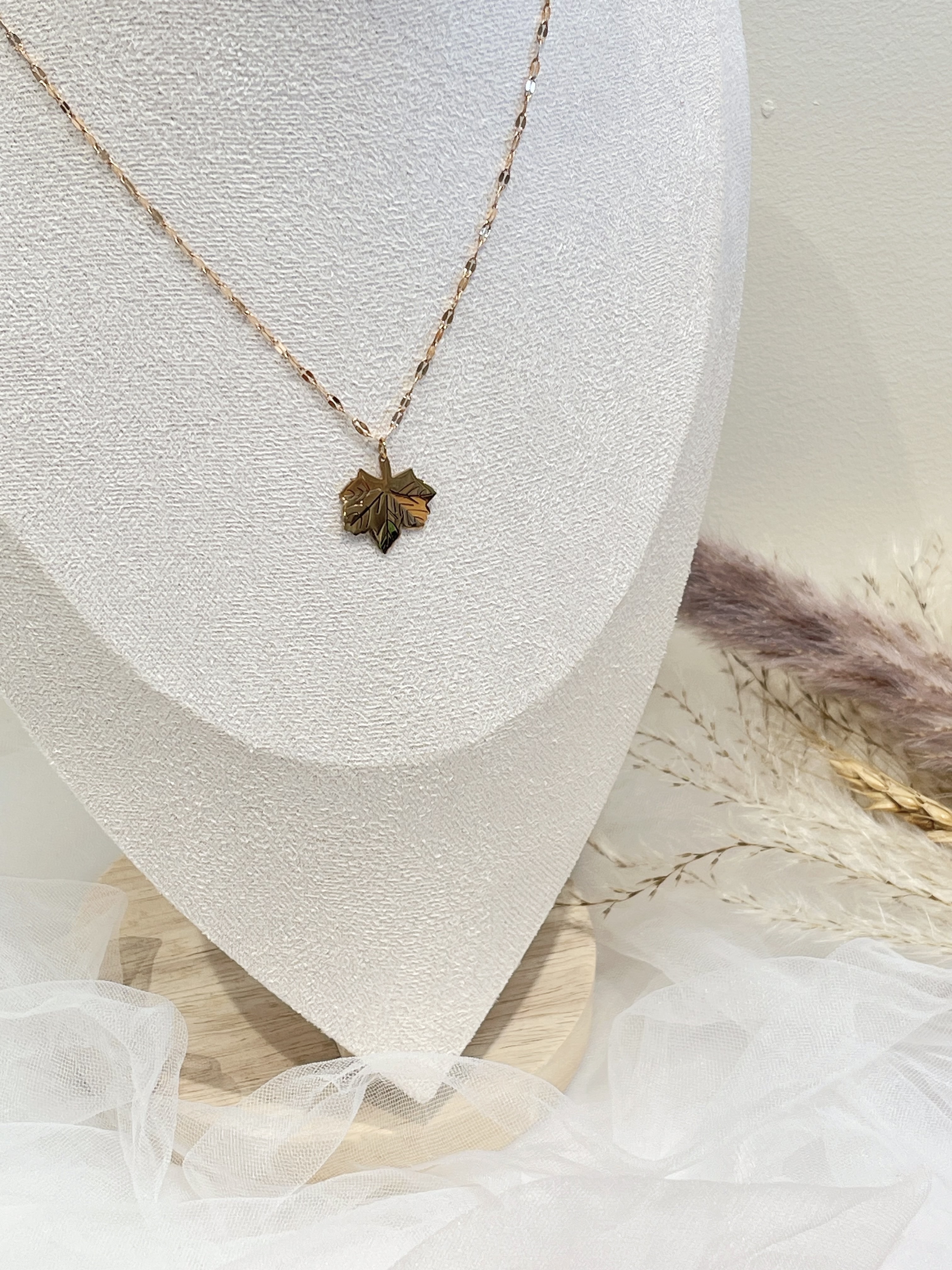 小众设计枫叶🍁钛钢项链