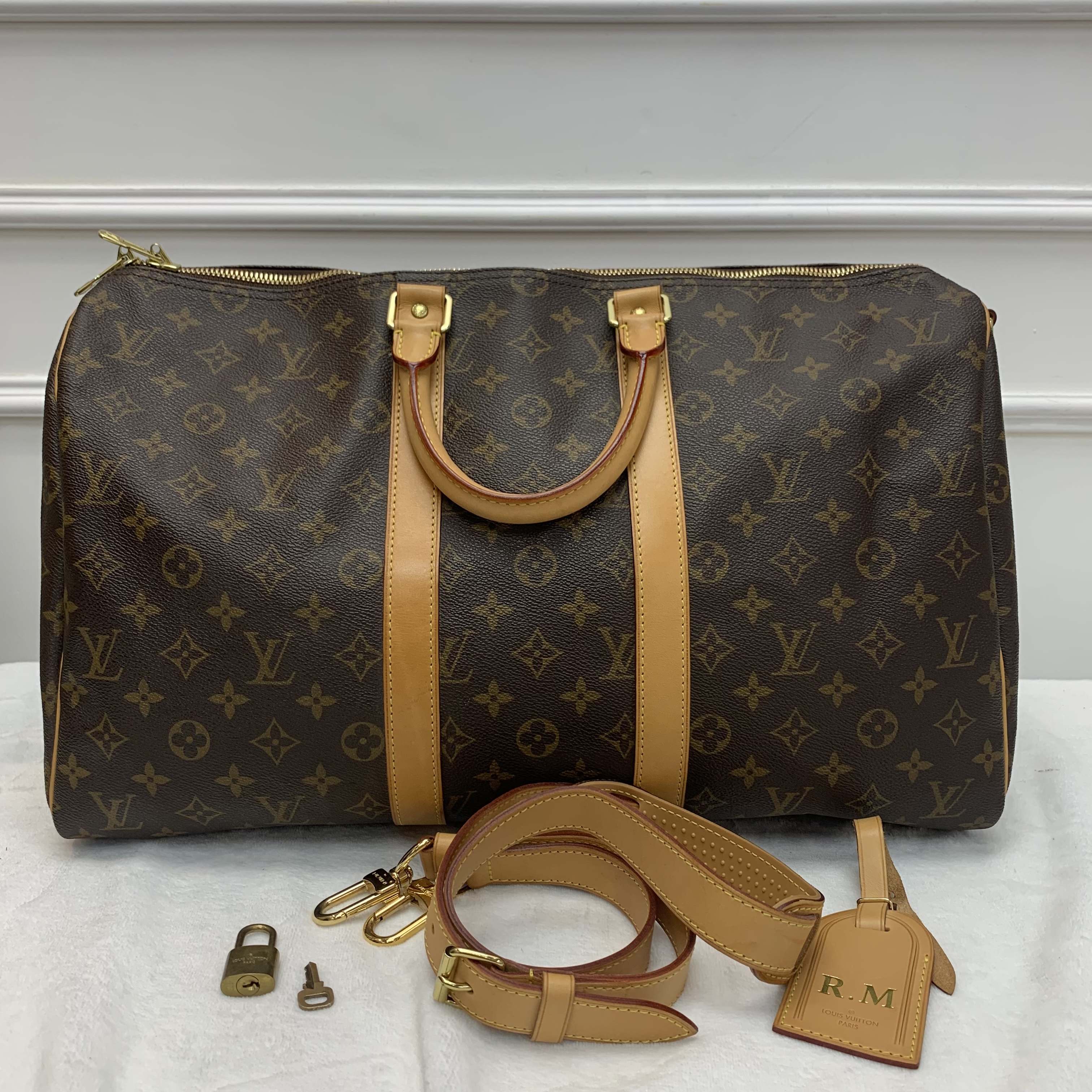 Louis Vuitton Monogram Keepall Bandoulière 旅行袋