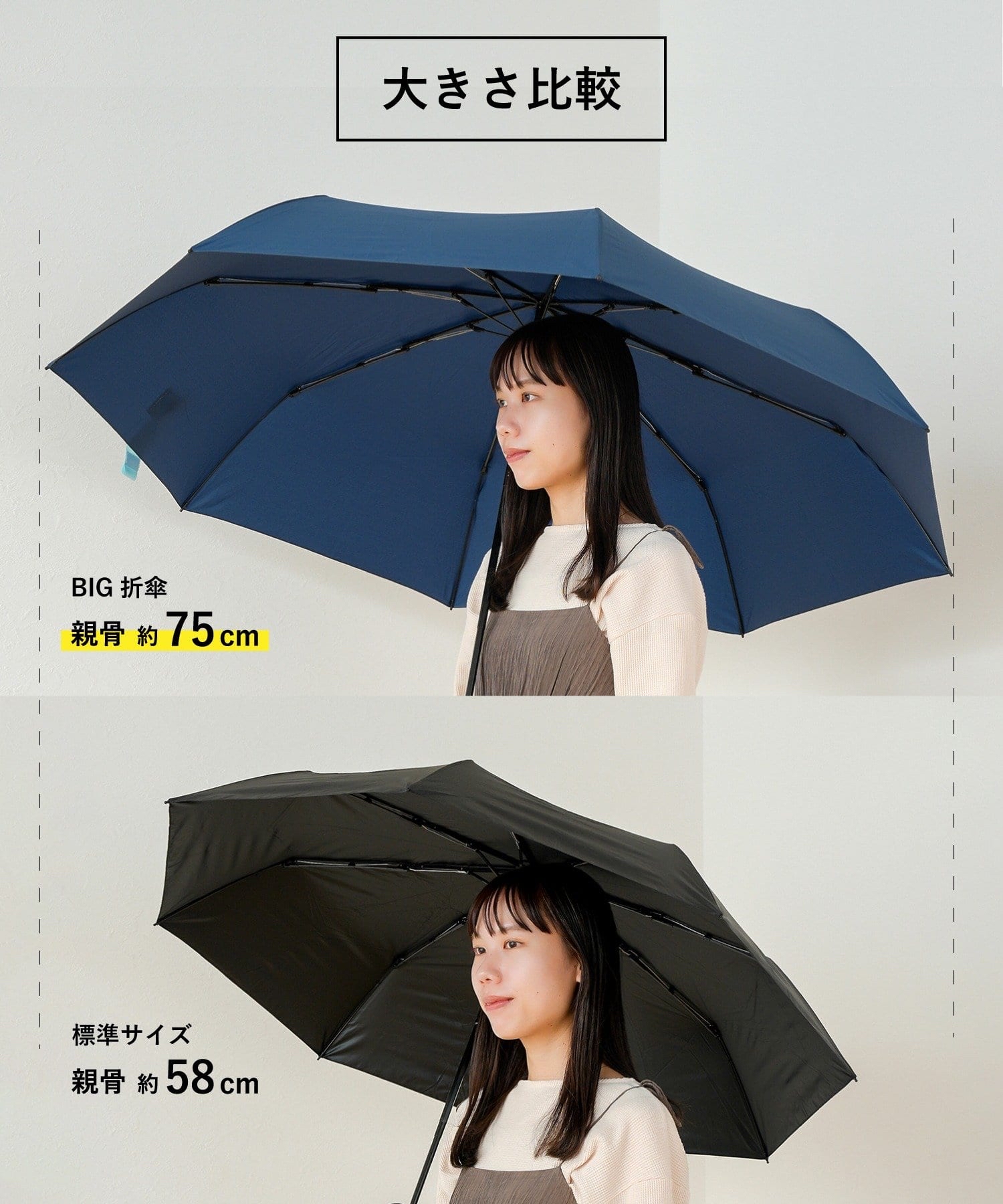 日本3Coins 大大把75cm縮骨遮（約450g重）