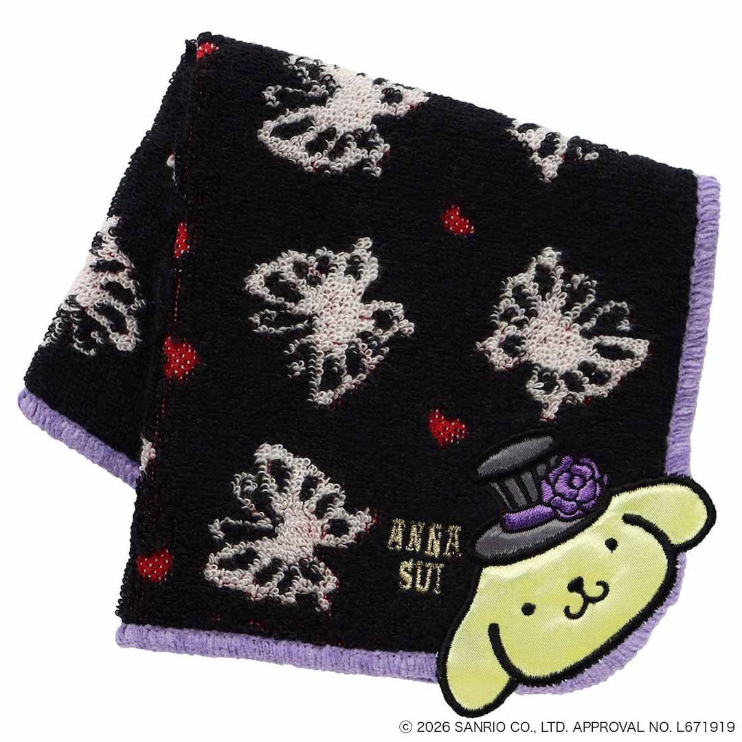 🎀【預訂】Anna Sui x Pompompurin 蝴蝶圖案毛巾 B