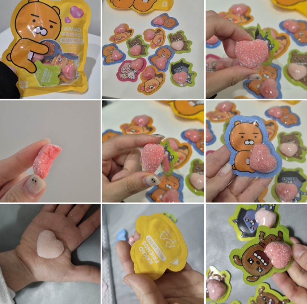 韓國 Kakao Friends 甜蜜心形糖果 2包 / 套｜Jelly Heart