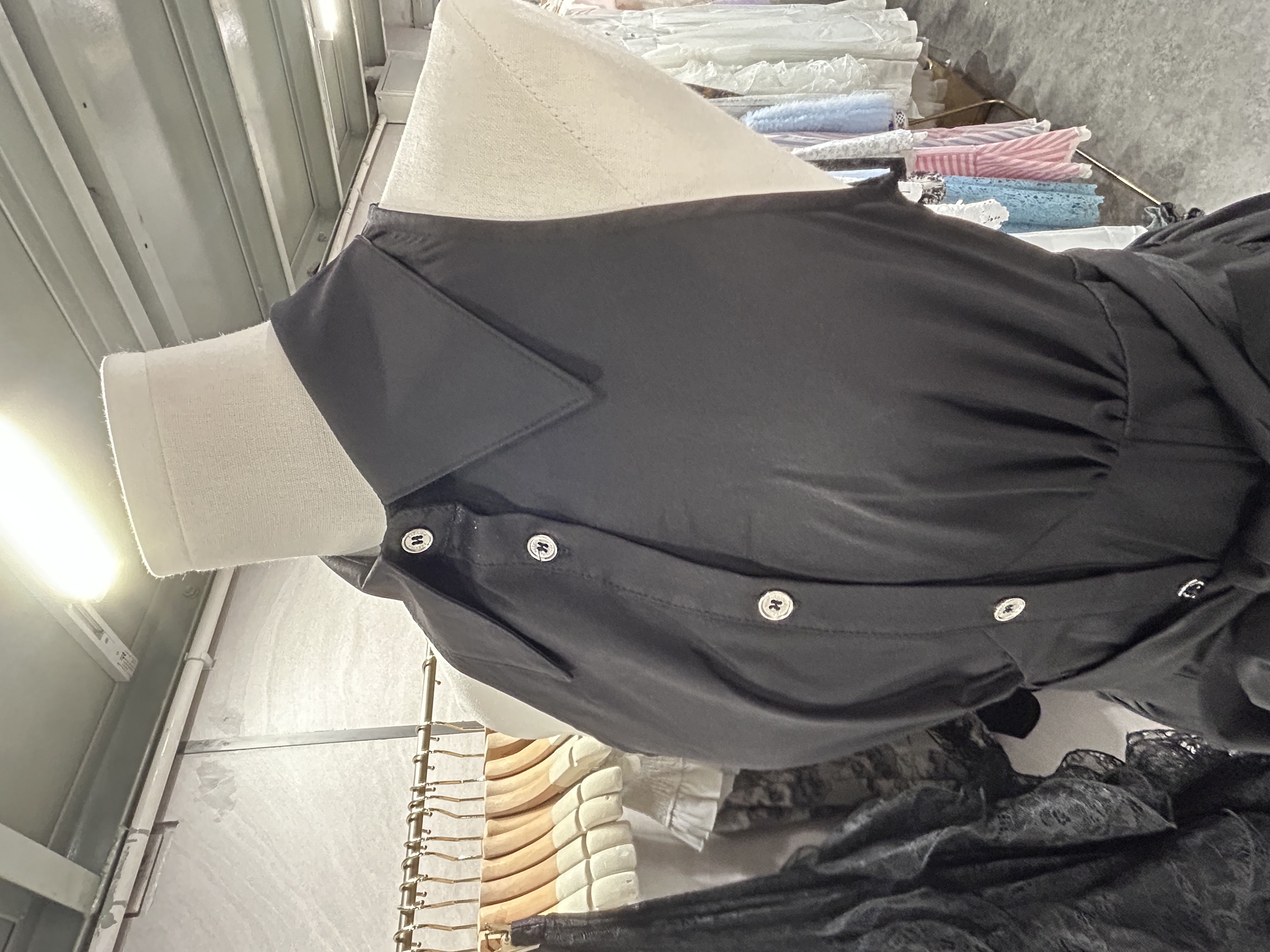 無袖襯衫連衣裙附腰帶