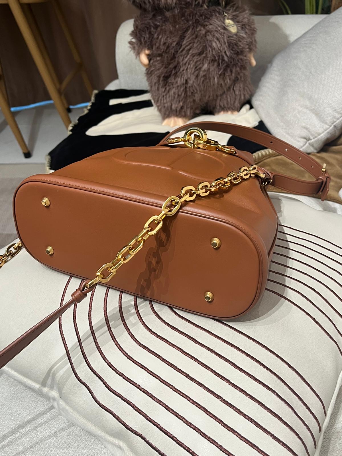 Dior C'EST Christian Dior Calfskin Medium Tan 100%Authentic, 98%New ✅Dust bag