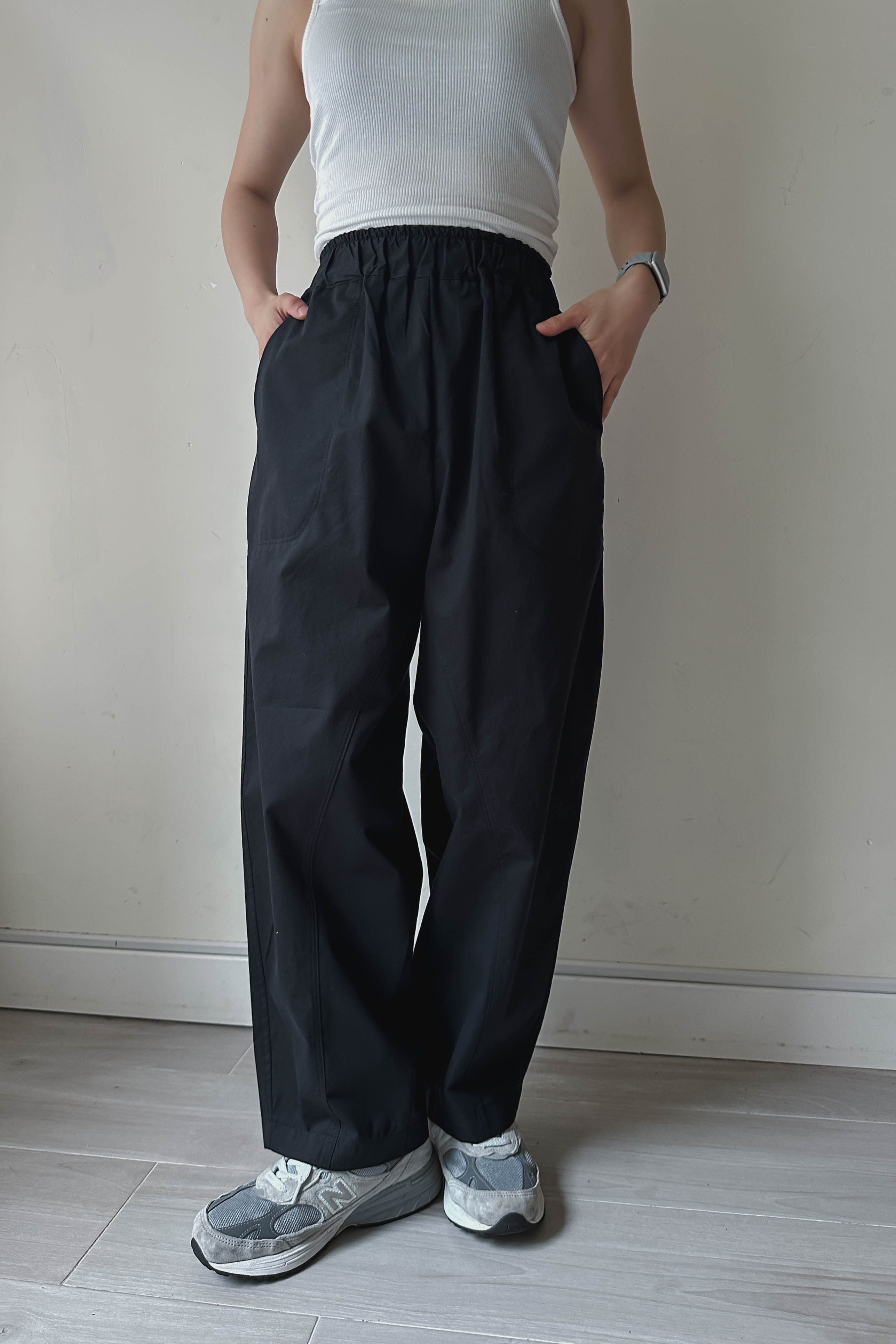 棉質輕身九分彎刀褲 (兩色入)