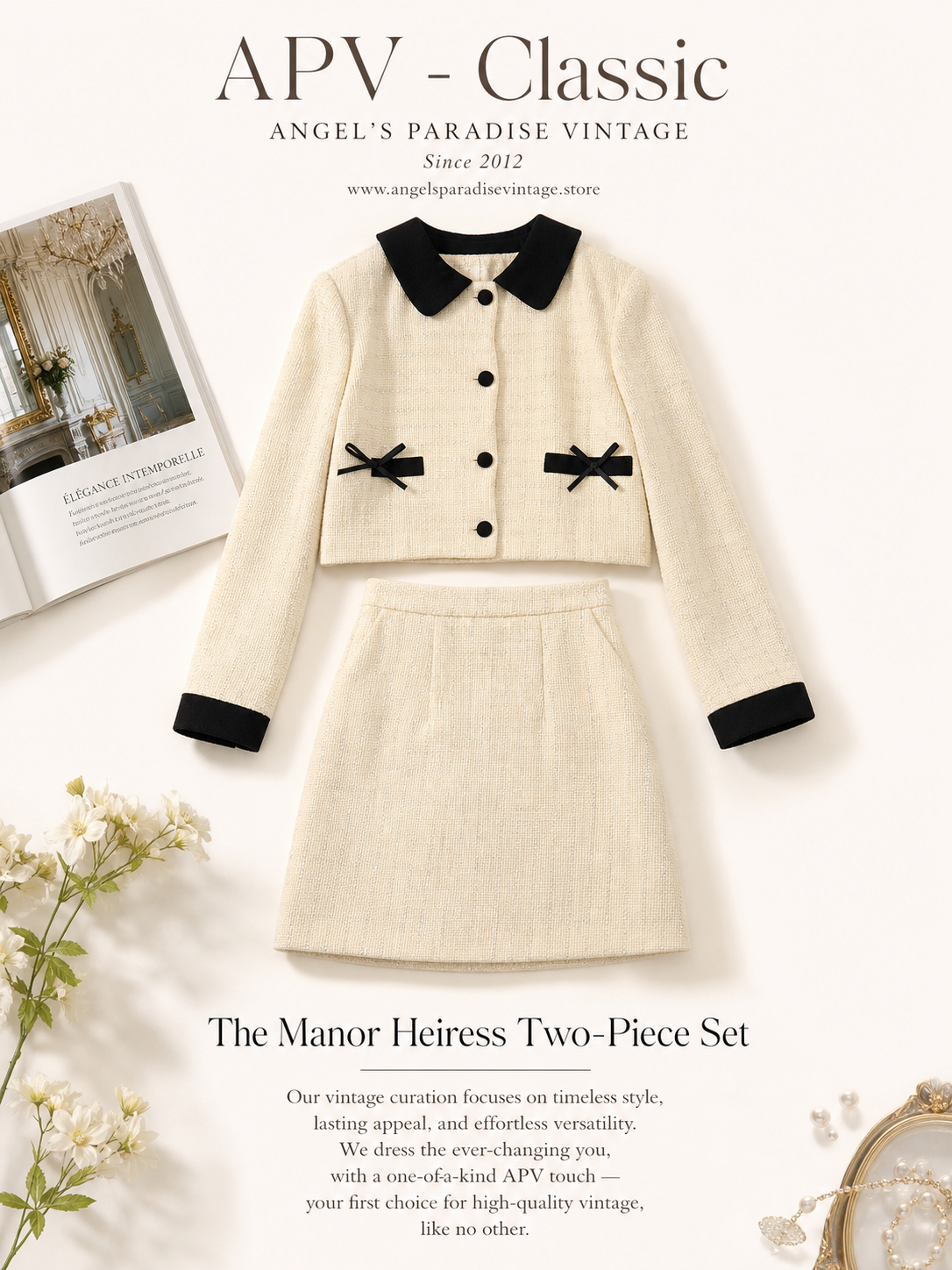 莊園午後茶歇時光裡千金套裝The Manor Heiress Two-Piece Set