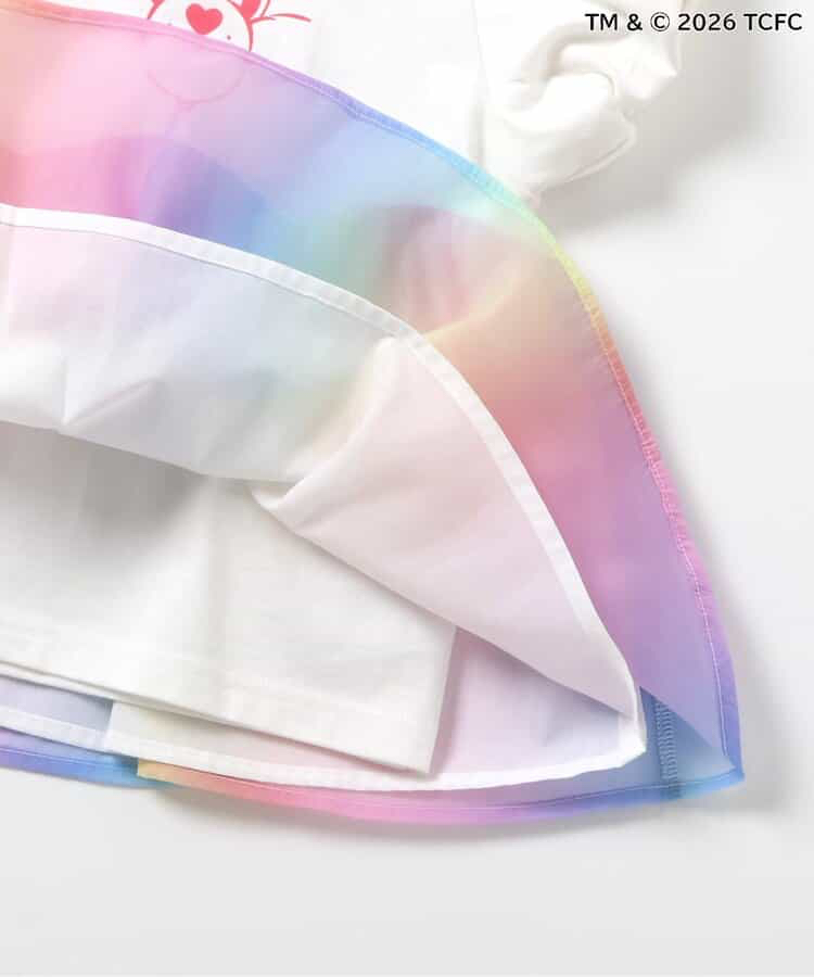 🇯🇵預訂 日本直送🇯🇵Apres les cours x Care Bears系列人物印花彩虹漸層薄紗泡泡袖束腰上衣