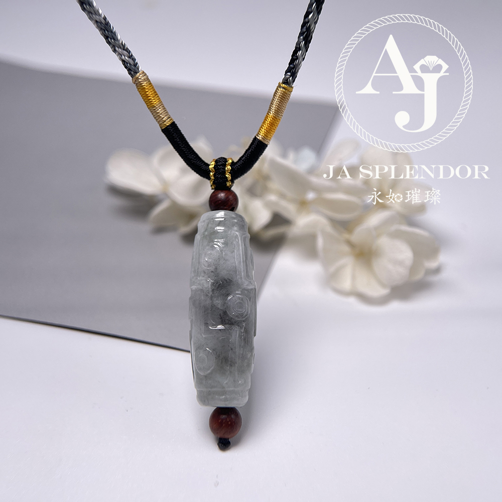 JN-3073，3074 天然翡翠A玉  九眼天珠形路路通