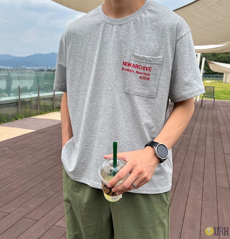 【100%保證韓國直送】New Archive Pocket Lettering 微短版寬鬆短袖 Tee 👕 [3 color] RG165930