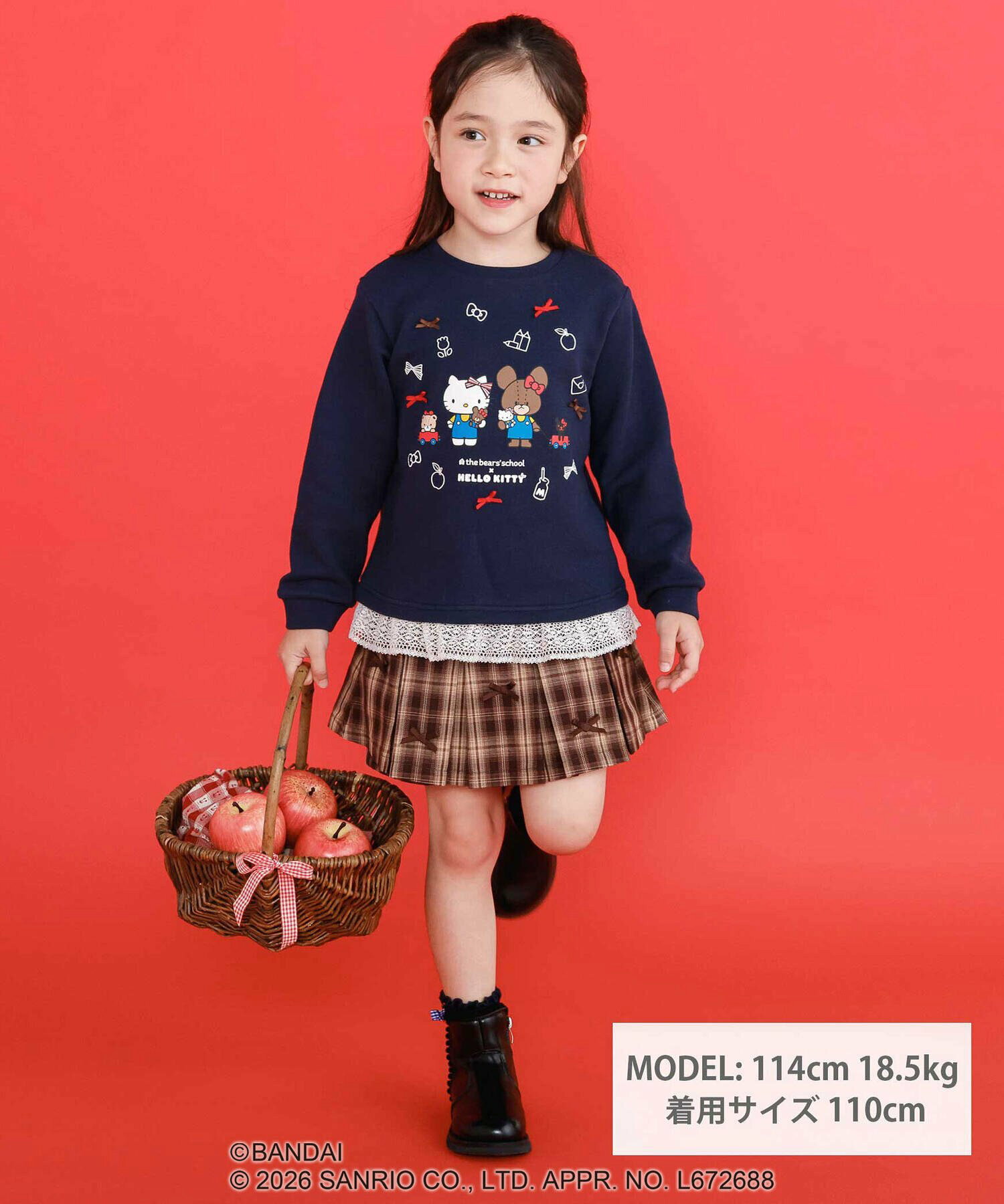 🆕【⭐訂購⭐】🌀 🇯🇵 日本直送 #Kitty x #theBearsSchool 蕾絲下擺 抓絨衛衣［2款選］🌀 [ELJA-0035][261103]