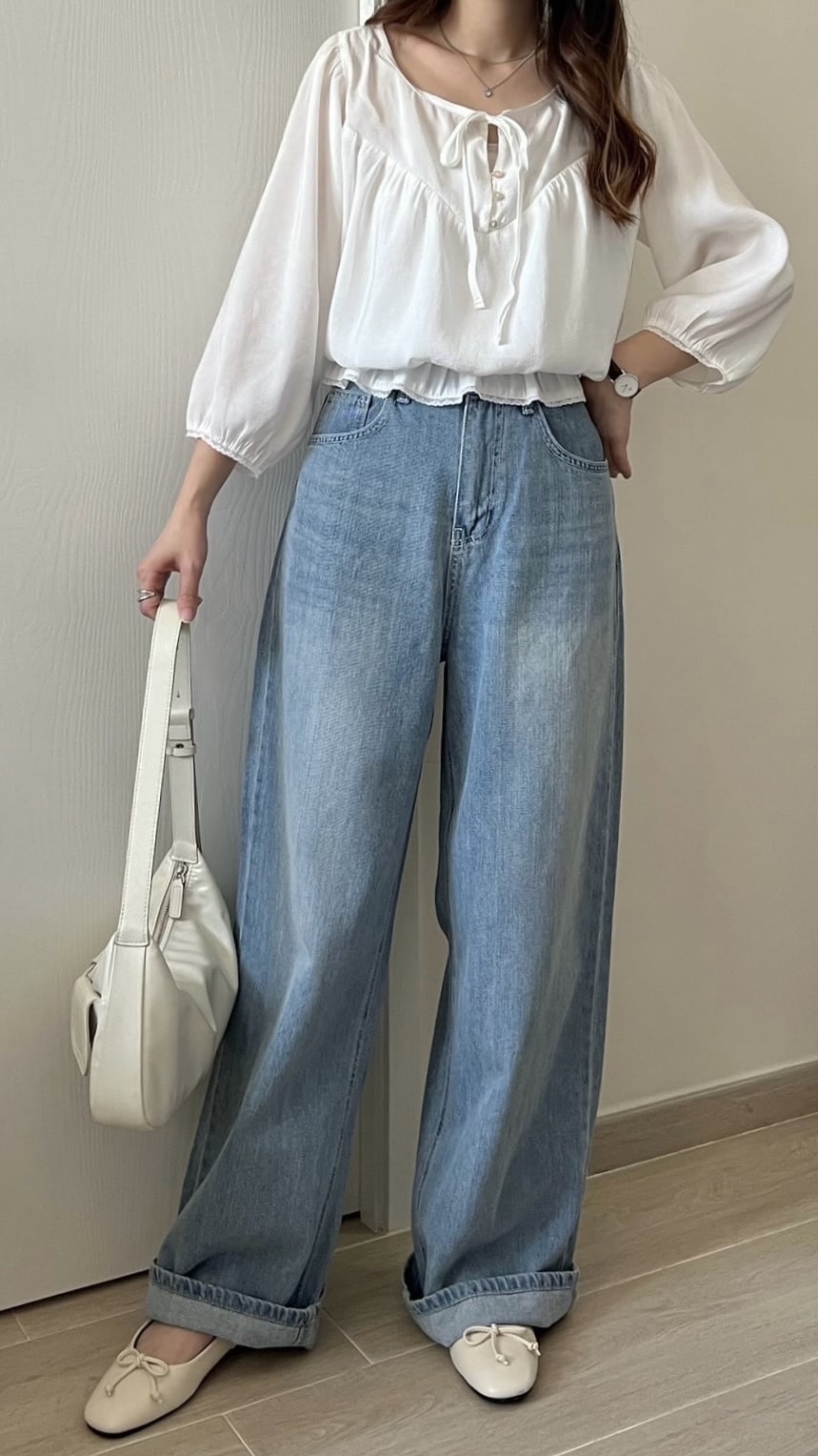 溫柔垂感七分袖blouse