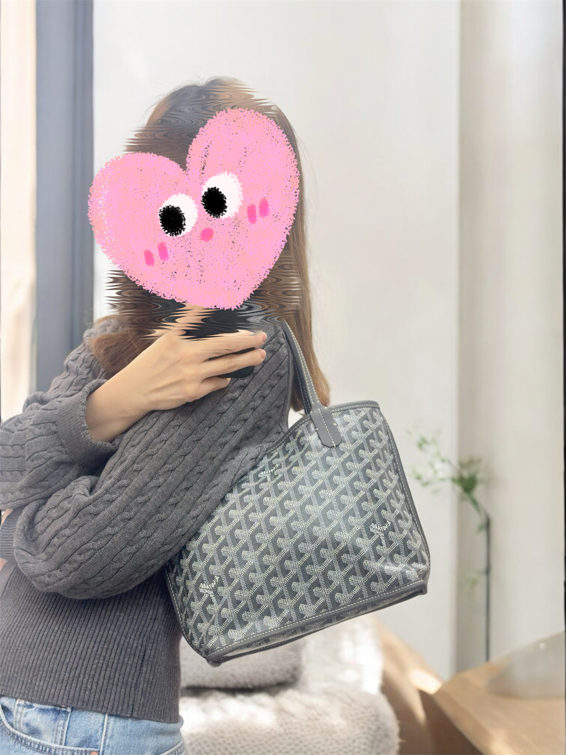 未使用品-Goyard Mini Anjou Bag-Grey
