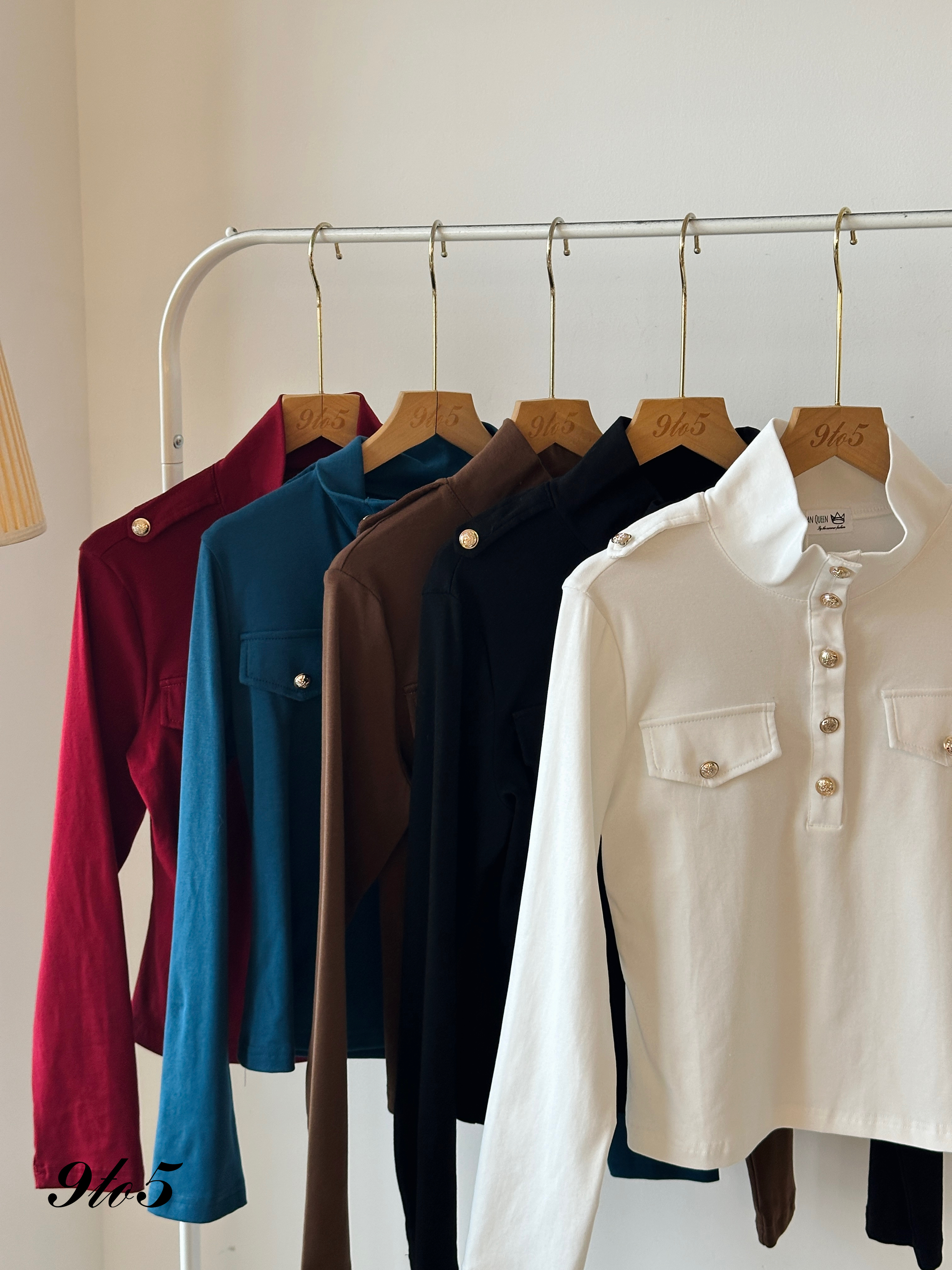 T3935 Mock Neck Top - 5 Colors