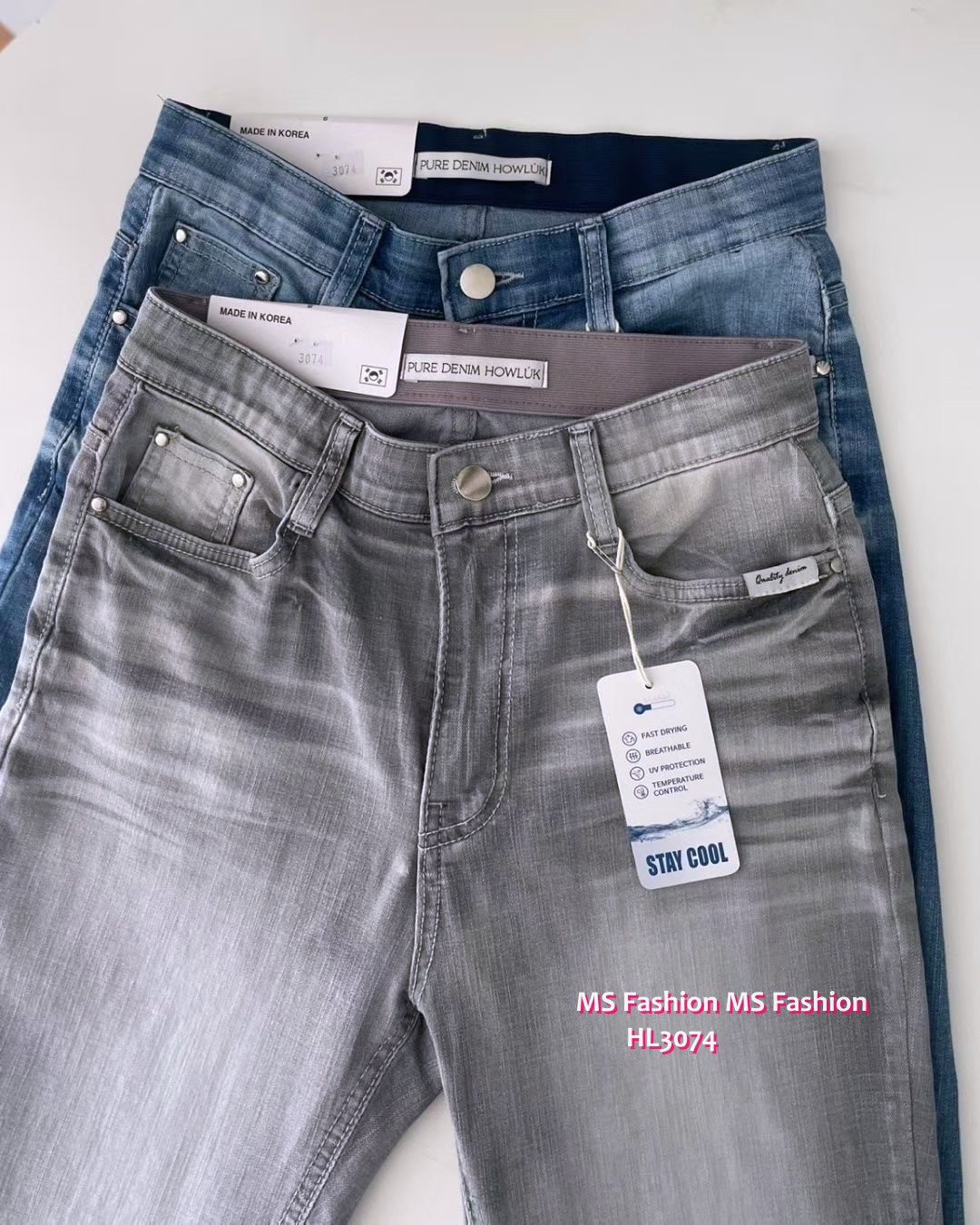 HL3074 韓國🌼Howluk靚洗水腳開叉直腳牛