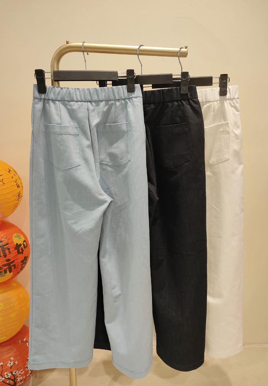 牛仔后塑胶长裤 1565