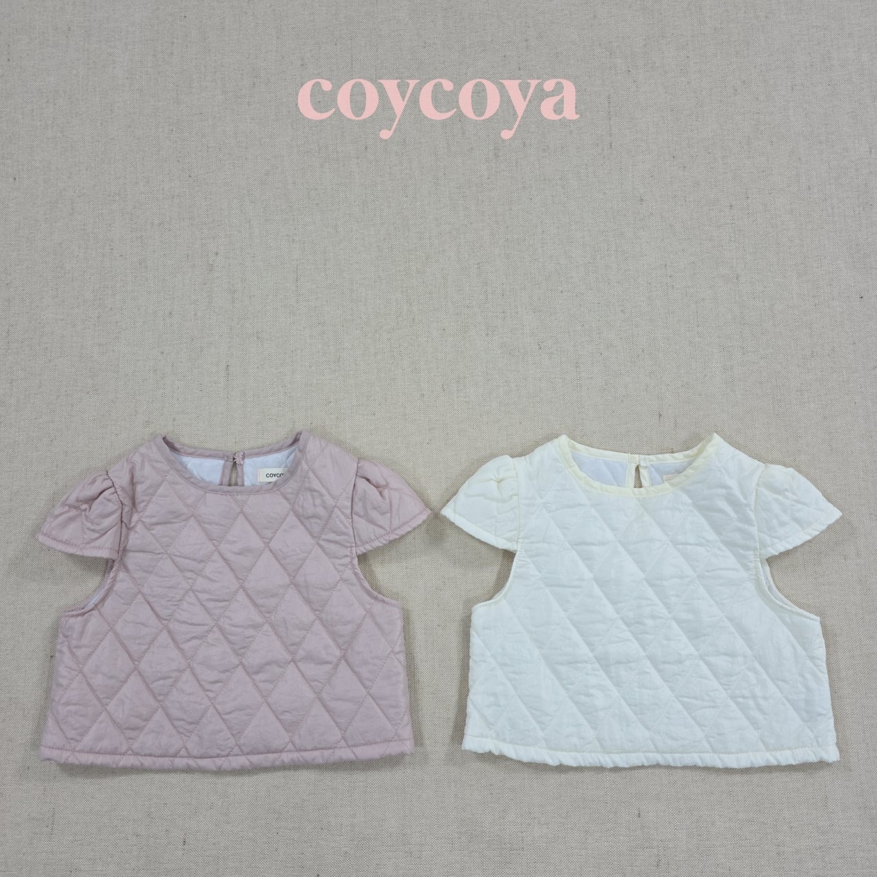 🌸預訂 韓國直送🌸🇰🇷COYCOYA兩色絎縫短袖上衣