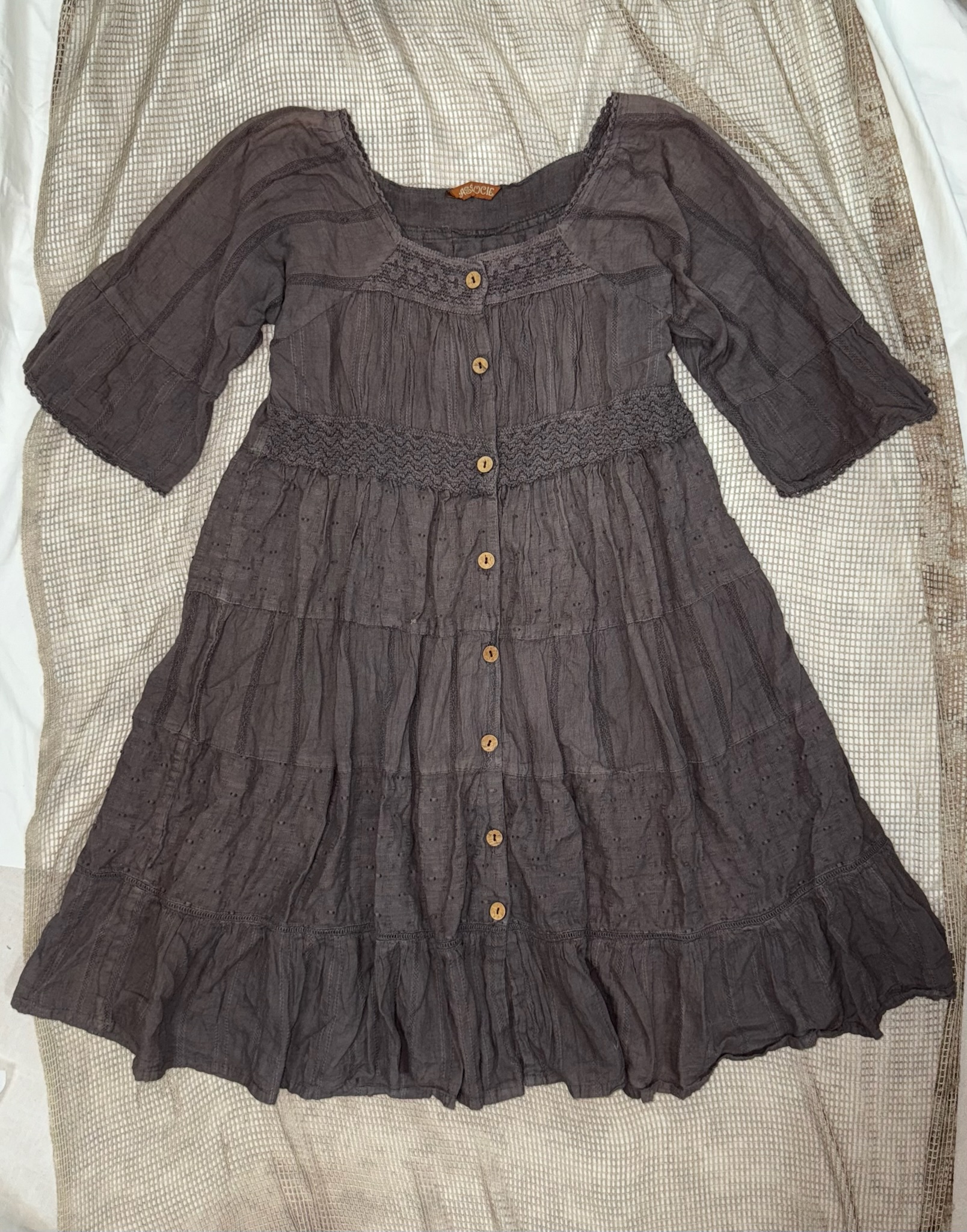 Mori Tiered Button-up Dress