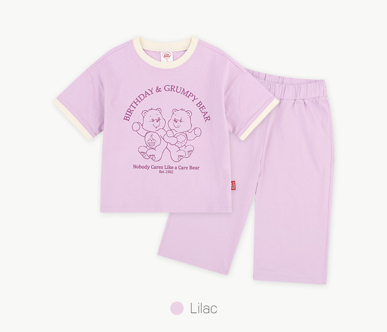 ☀️預訂 韓國直送☀️🇰🇷正版Care Bears兩色生日暴躁小熊印花七分上下套裝