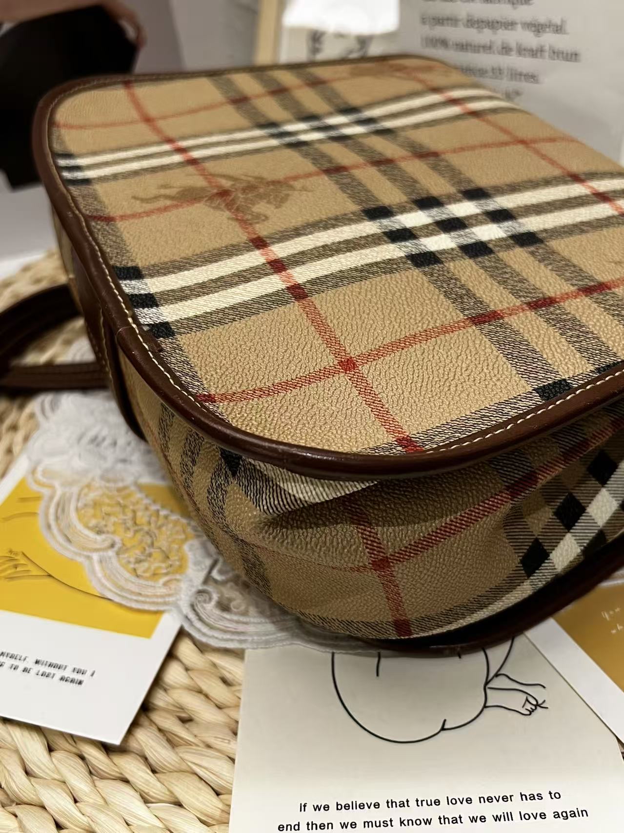 Burberrys Vintage Nova Check Saddle Bag