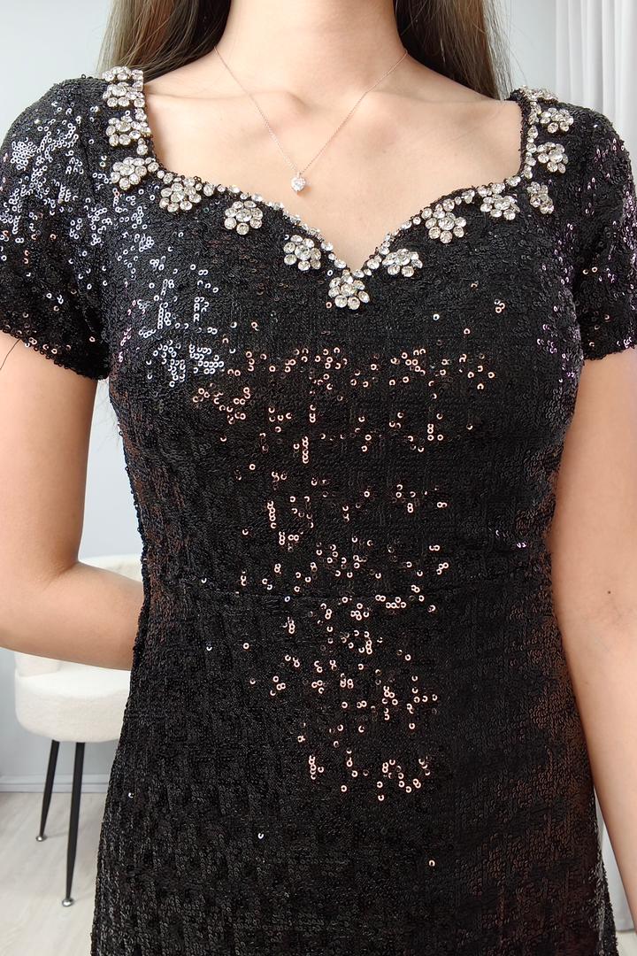 60102 Sparkle Embellished Evening Gown