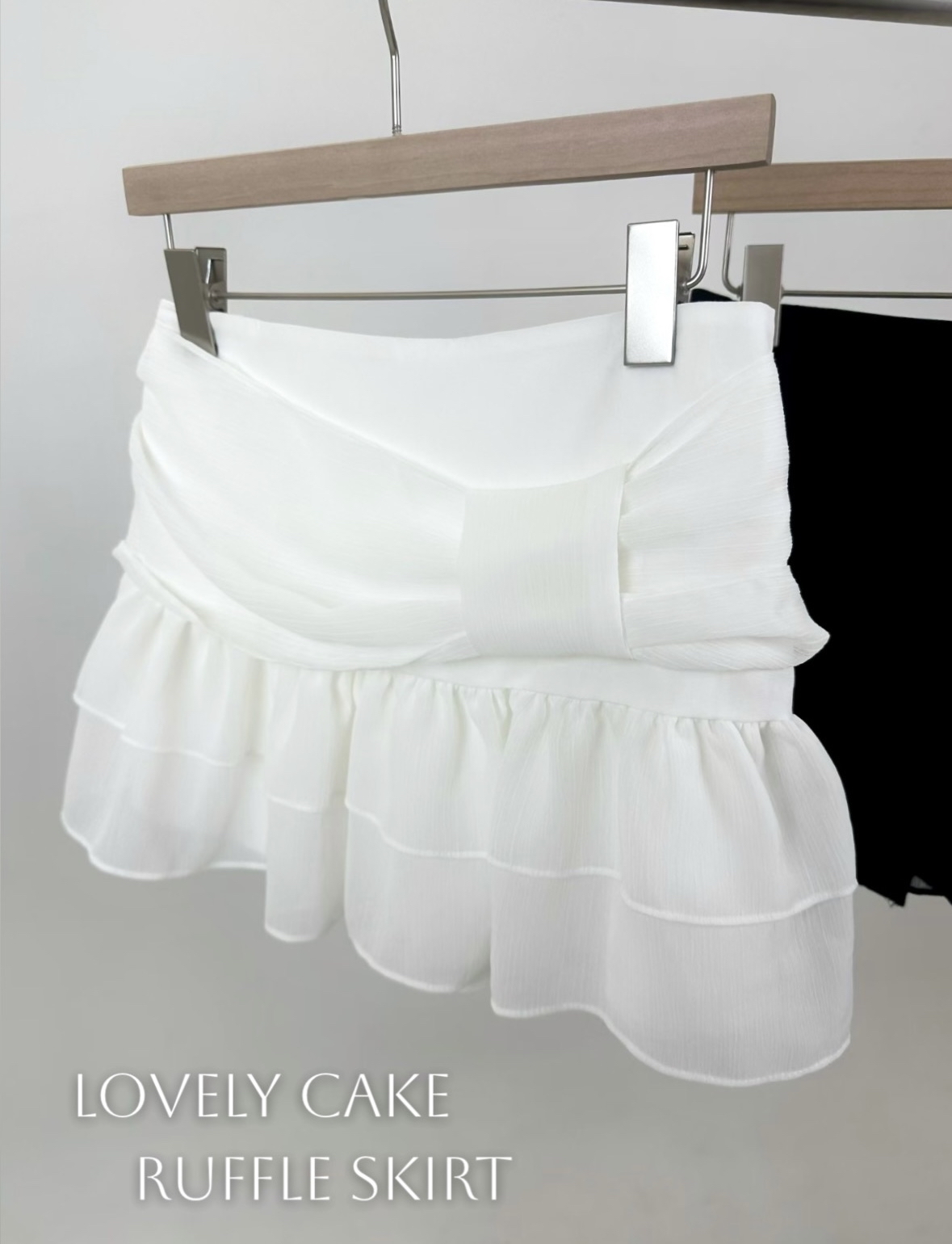  【 ˶˙ᵕ˙店主自留🎀 | 小個子PICK！甜度爆表～一層層輕紗！蝴蝶結點綴🫧蛋糕裙褲🤍 】 Lovely Cake Ruffle Skirt(兩色入)