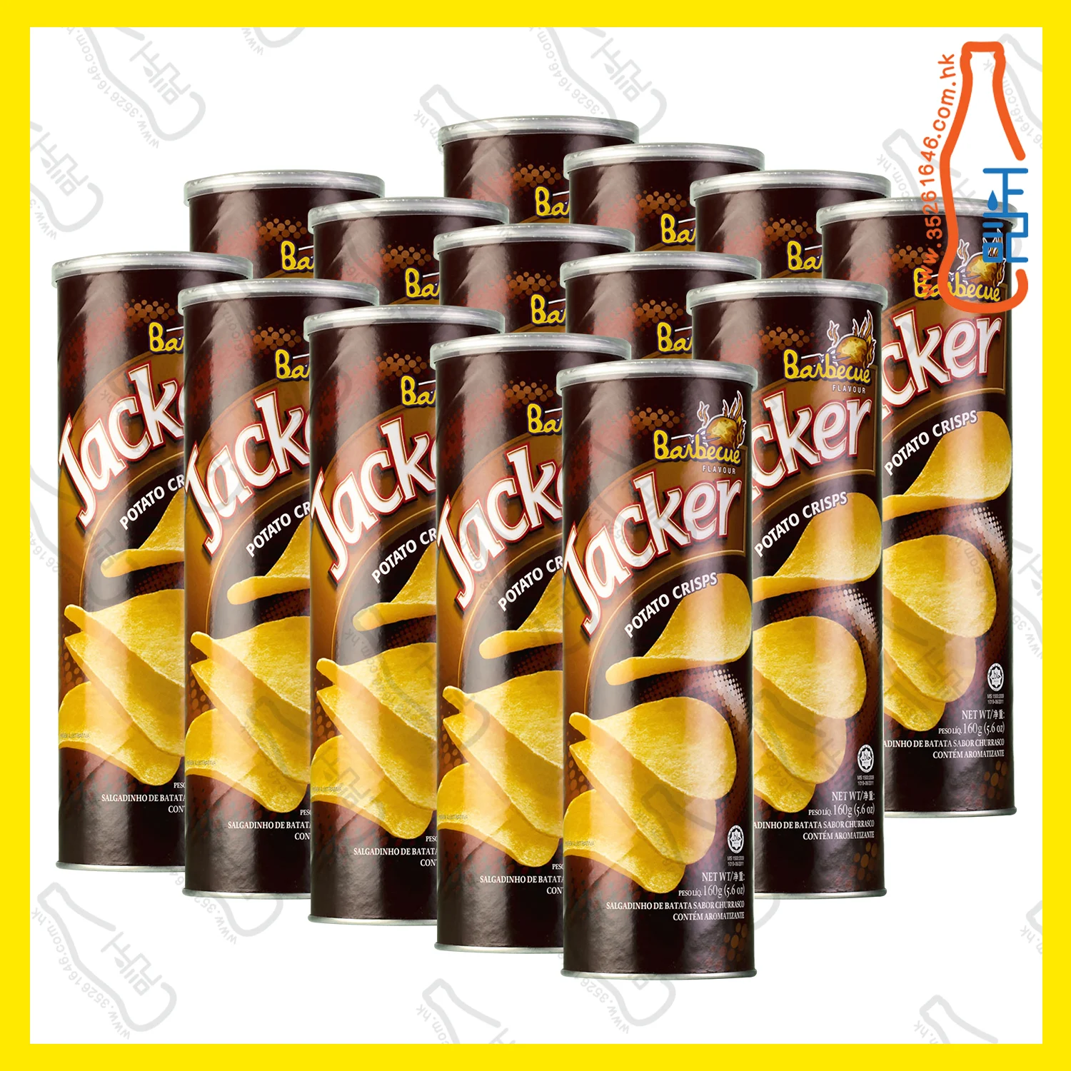 ==ORI6744 Jacker杰克牌桶裝薯片-BBQ味 x【14筒】/箱
