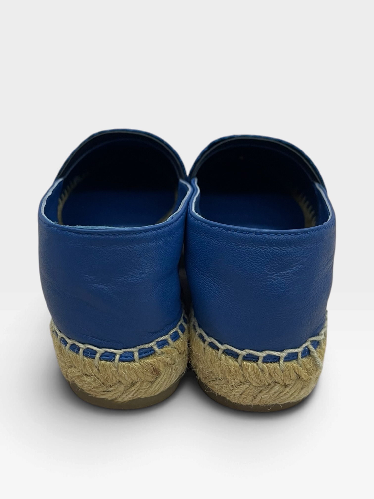 Pre-Owned Chanel Blue & Black Lambskin Espadrilles /Product Code: 102206