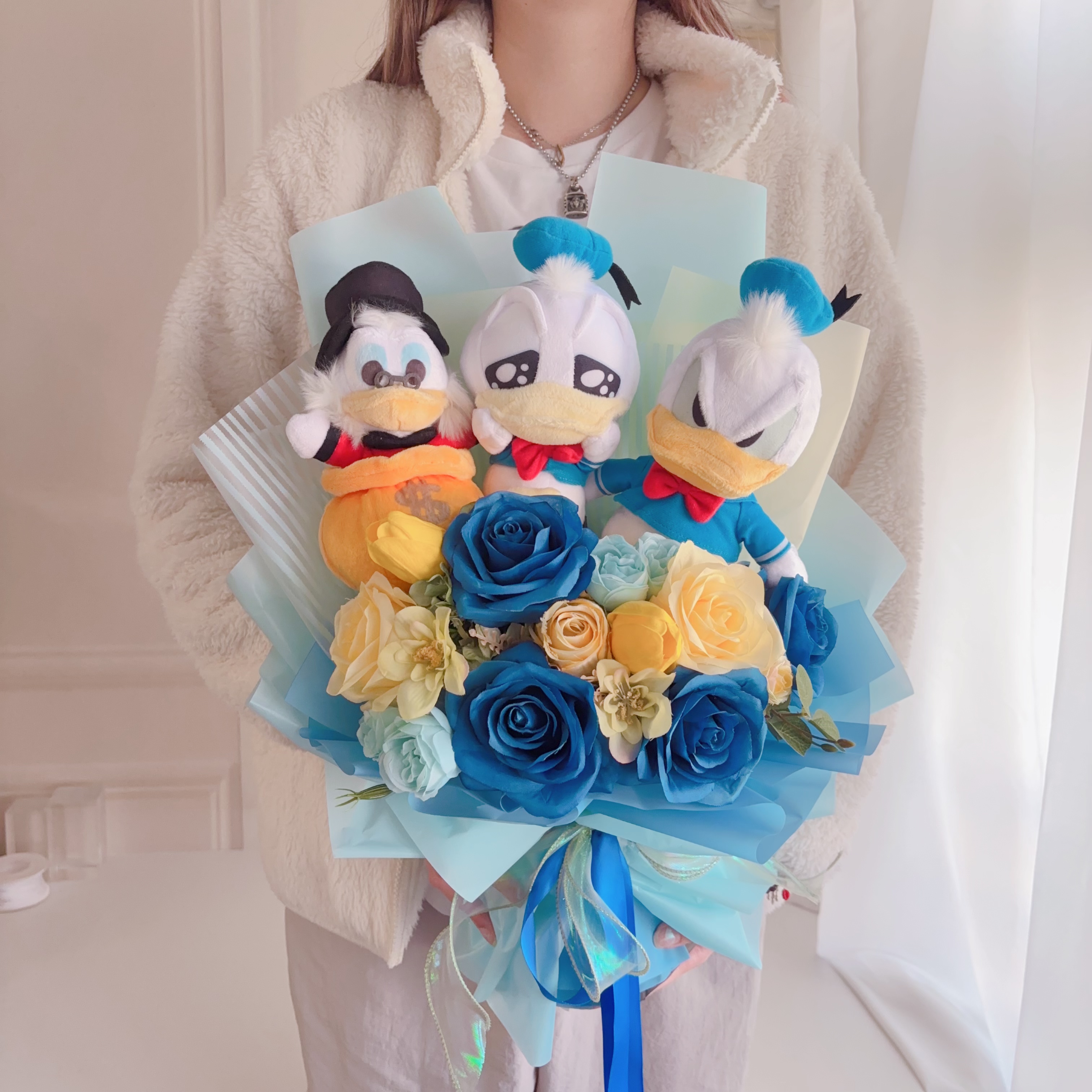 (現貨)唐老鴨公仔花 現貨價