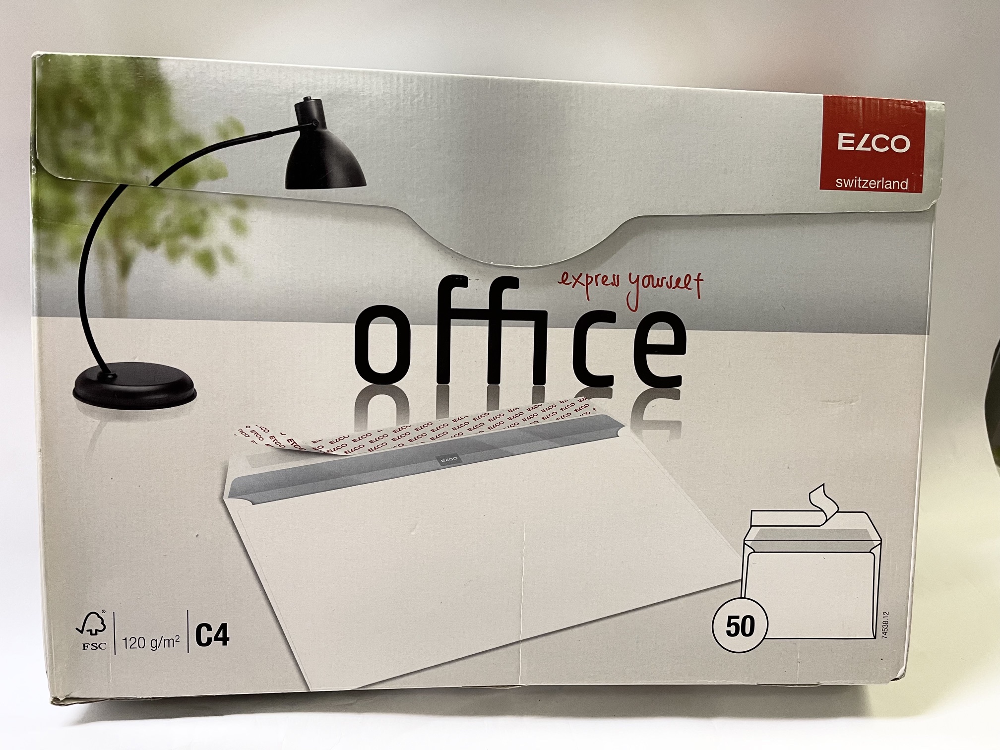ELCO 瑞士艾奧柯牌 Office系列120gsm 白色 C4 自動黏貼優質信封/公文袋 50個