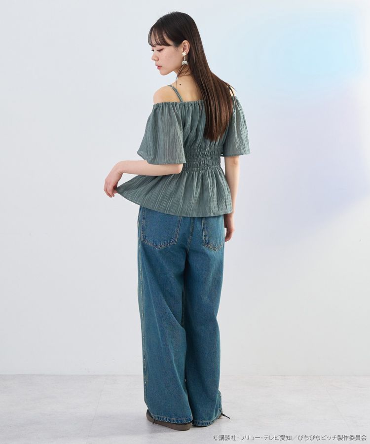 《Pre-Order》2-Way Shirred Blouse 兩穿皺褶上衣｜唱K小魚仙 Pichi Pichi Pitch X earth Japan Label (26PP07-P)
