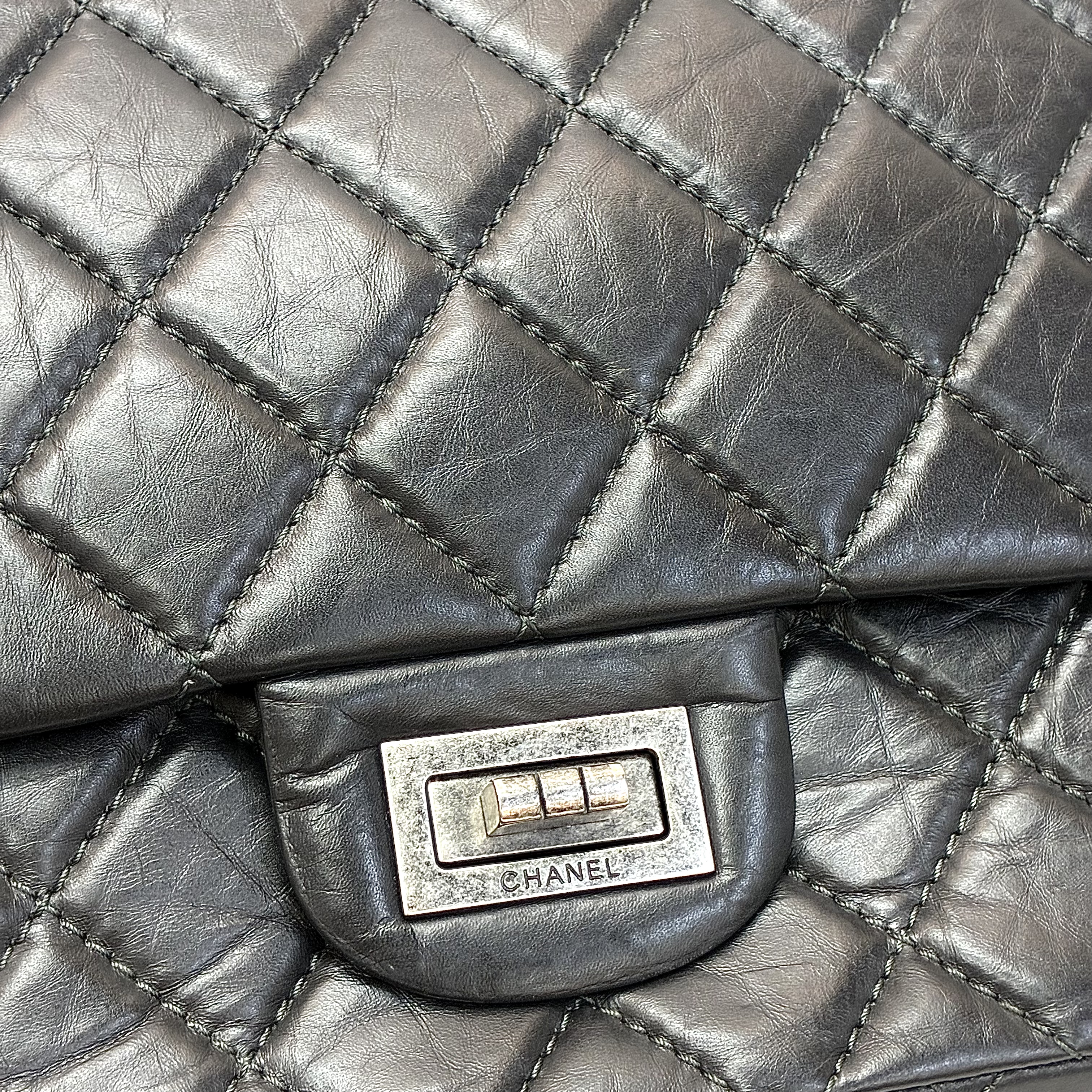 Chanel 2.55黑色銀扣 做舊款