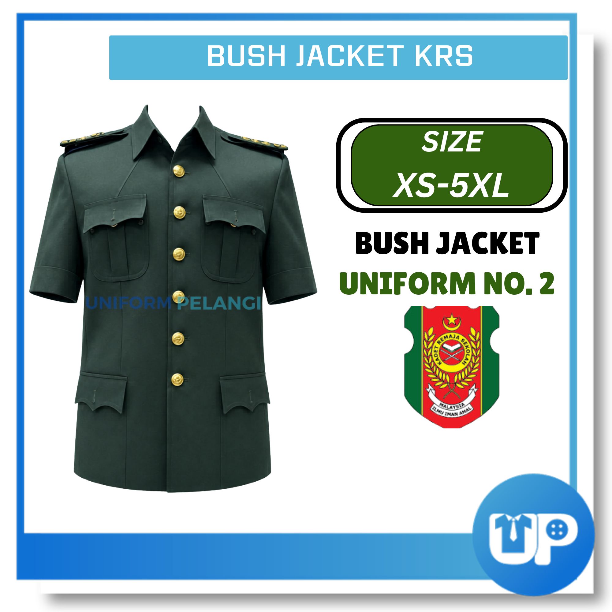 [PREORDER] Bush Jacket KRS NO.2 Pemimpin/Guru/Cikgu/Pengetua/Guru Besar/Kadet Remaja Sekolah