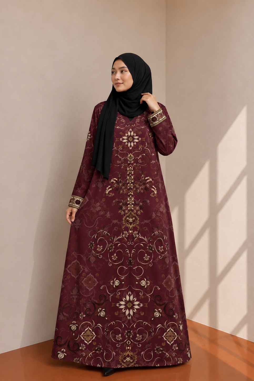 JASMIN in Dark Maroon