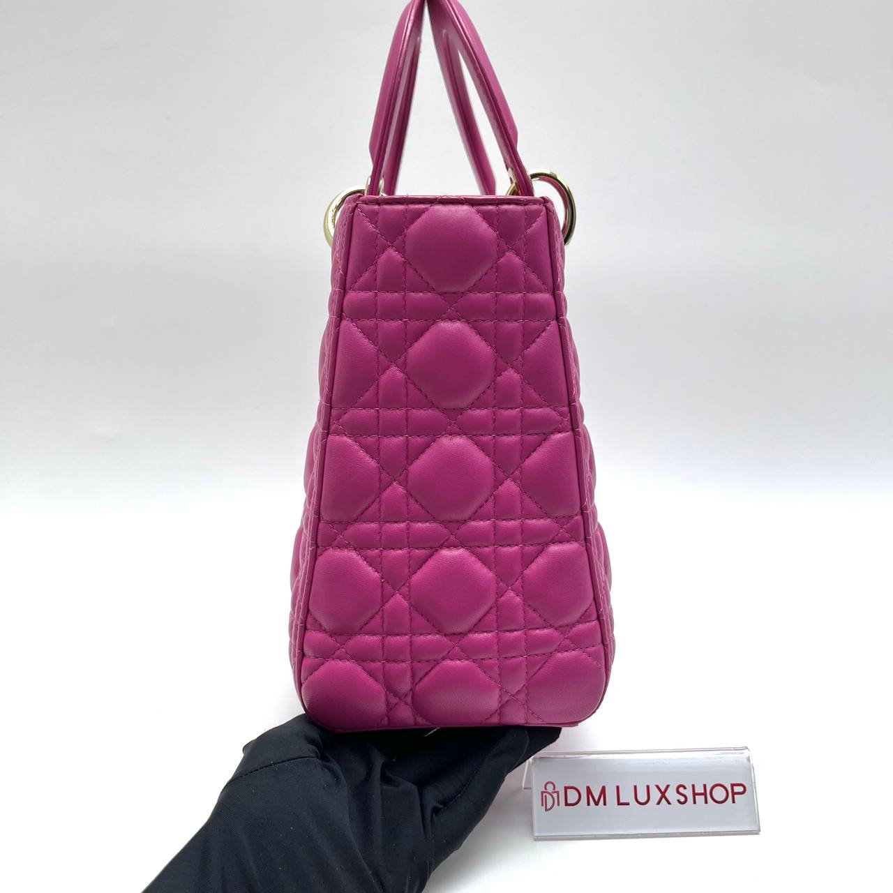 Dior Lady Dior Medium Pink GHW