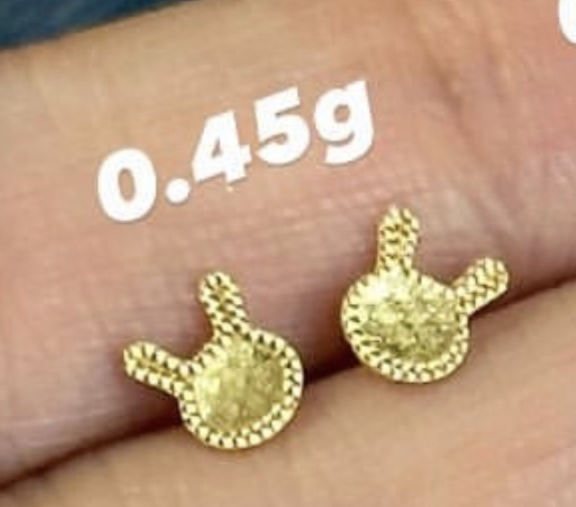 【无氢5D】鱼鳞蝴蝶/小兔/四角星耳钉