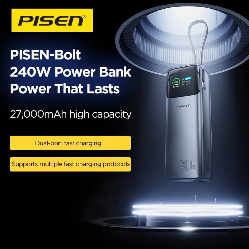 PISEN Bolt 240W 27000mAh Power Bank