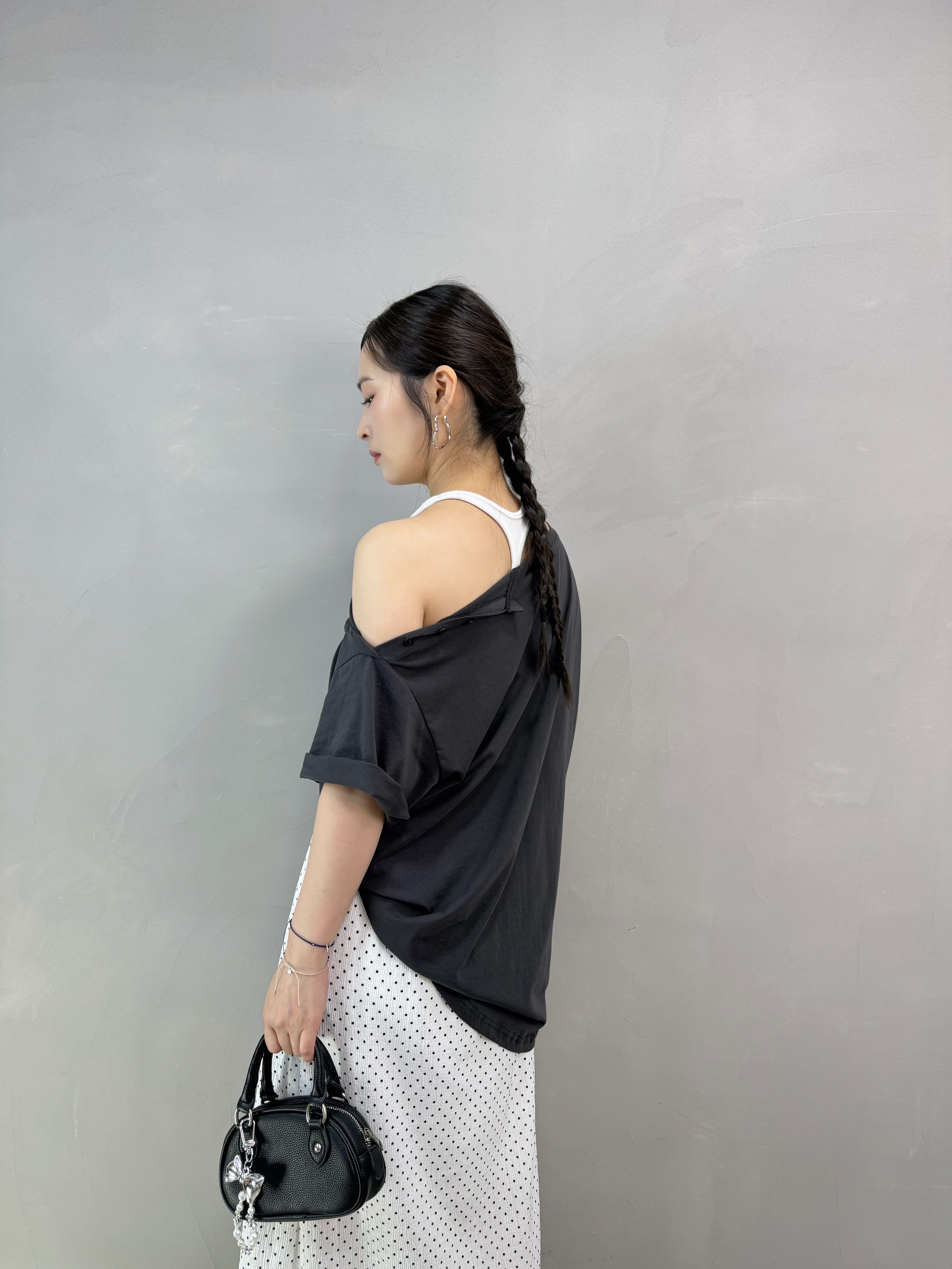 Z81 兩著扣鈕Print Tee