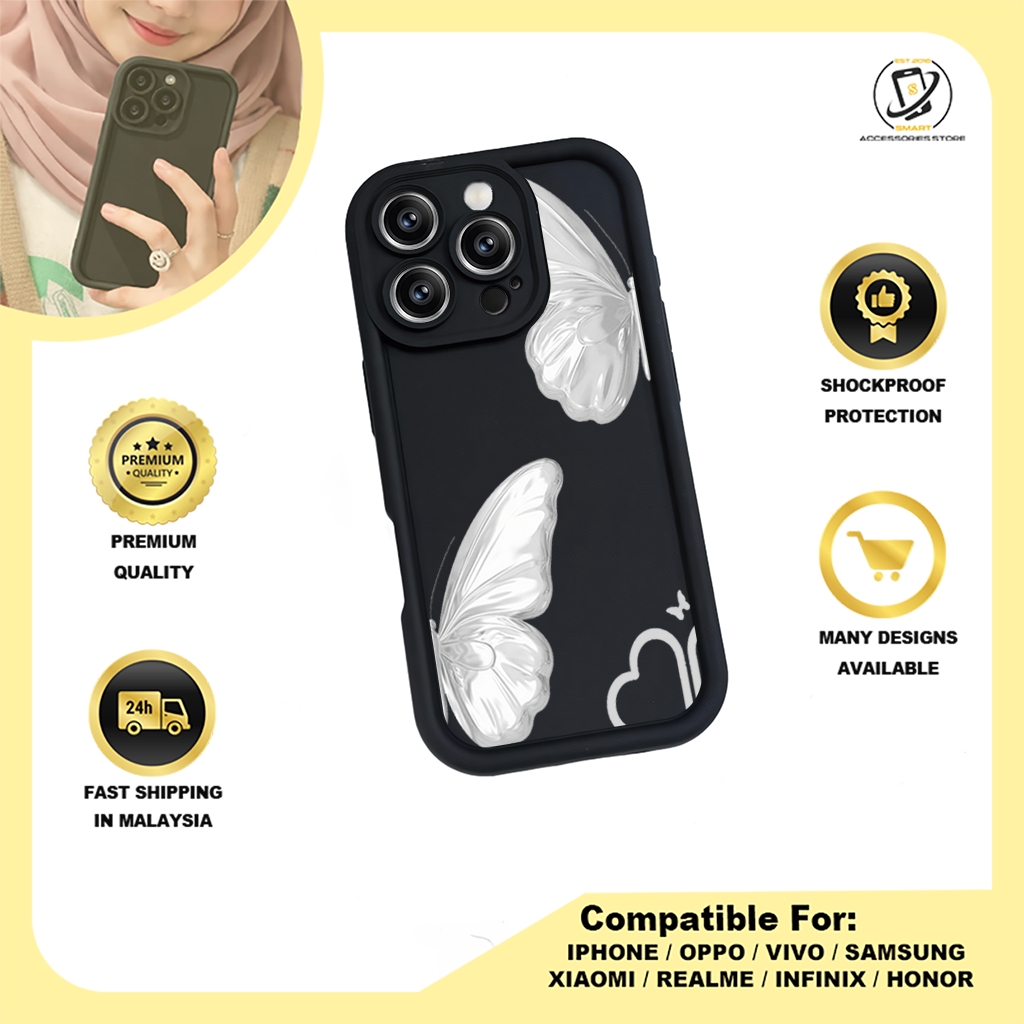 TPU DESIGN CASE PHONE FOR OPPO - DESIGN BUTTERFLY D