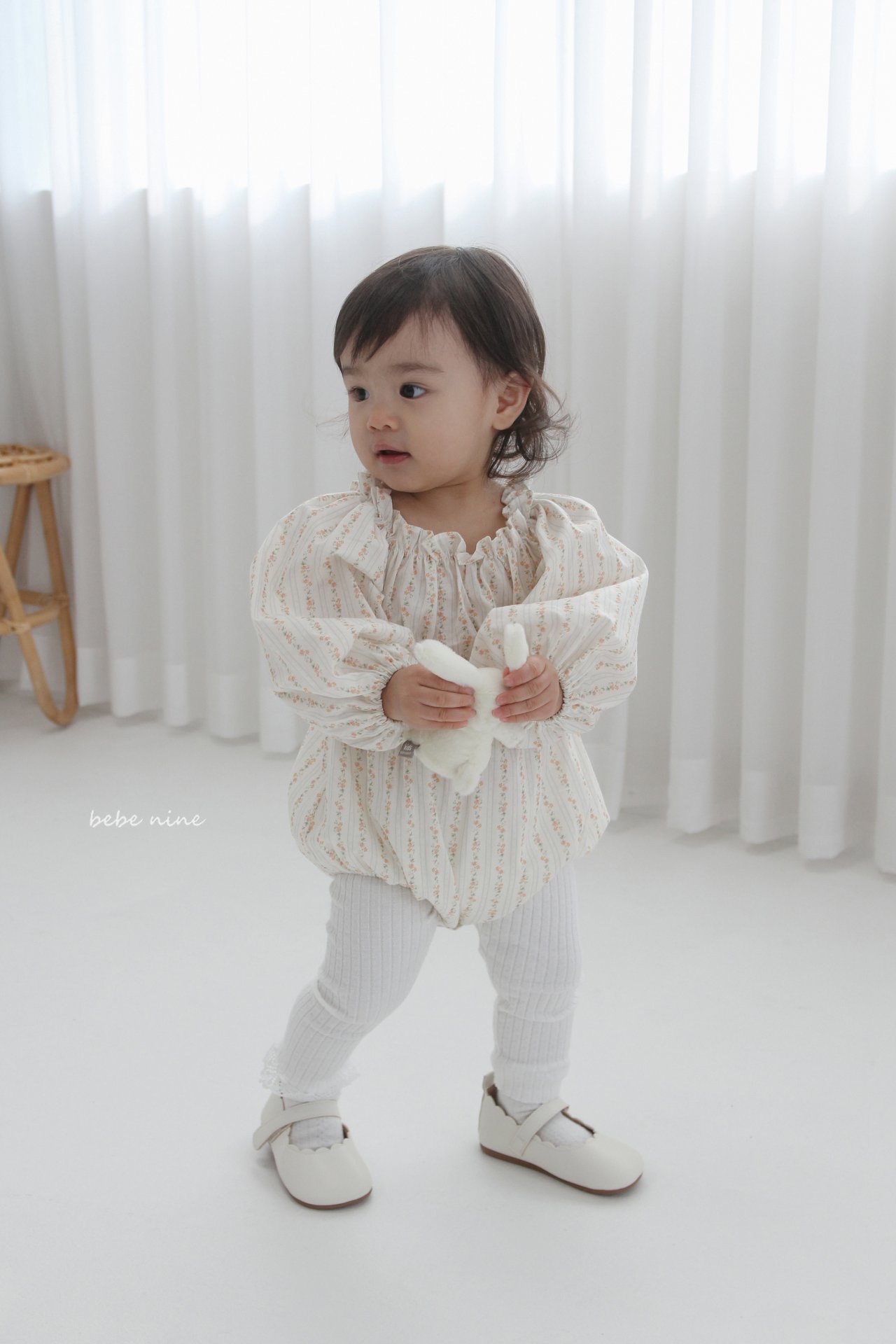 🌸預訂 韓國直送🌸🇰🇷Bebenine兩色碎花條紋寬鬆長袖包屁衣