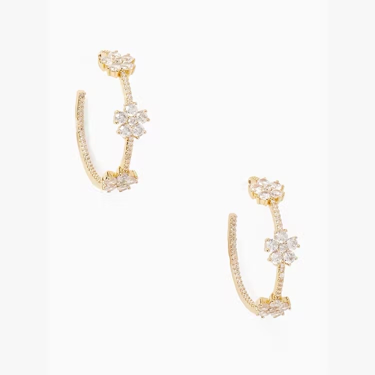 ✈️🇺🇸🇨🇦Kate Spade ♠️ New York outlet 閃零零嘅花花圈🌼🌸閃閃耳環現貨🥰🥰