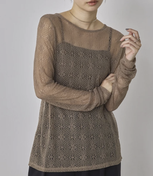 網紗內搭上衣 - 2026 流行穿搭  網紗上衣 春夏時尚穿搭 成人休閒 時尚穿搭 易於配搭 日本直送   #JP-I-260022