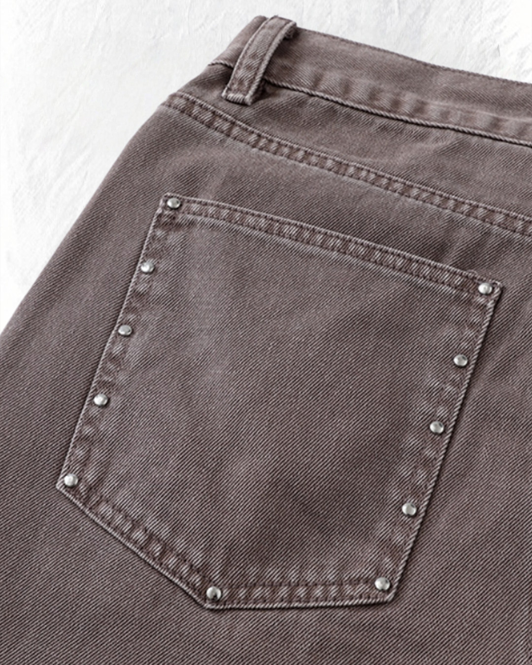 M2059復古洗水做舊直腳褲