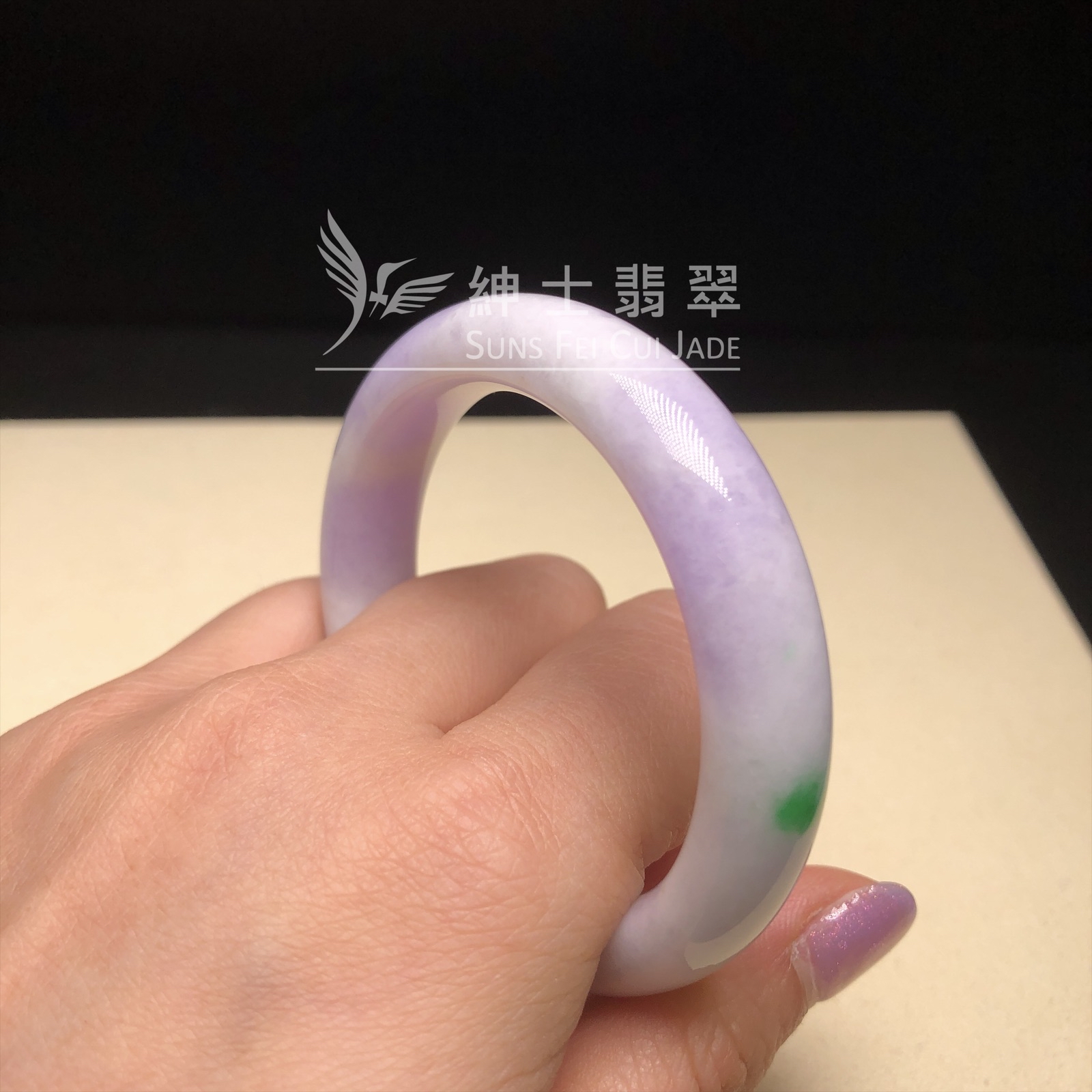 紫帶飄翠福鐲48.2mm  YM00143