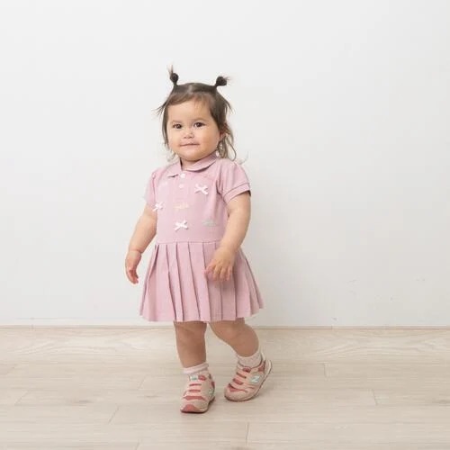 Polo Baby 短袖刺繡絲帶裙 2色可選 70/80cm