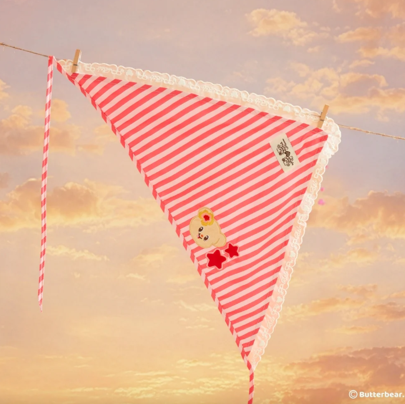 【預訂】泰國 Butter Bear 黃油小熊周邊 Beach Day Hair Scarf