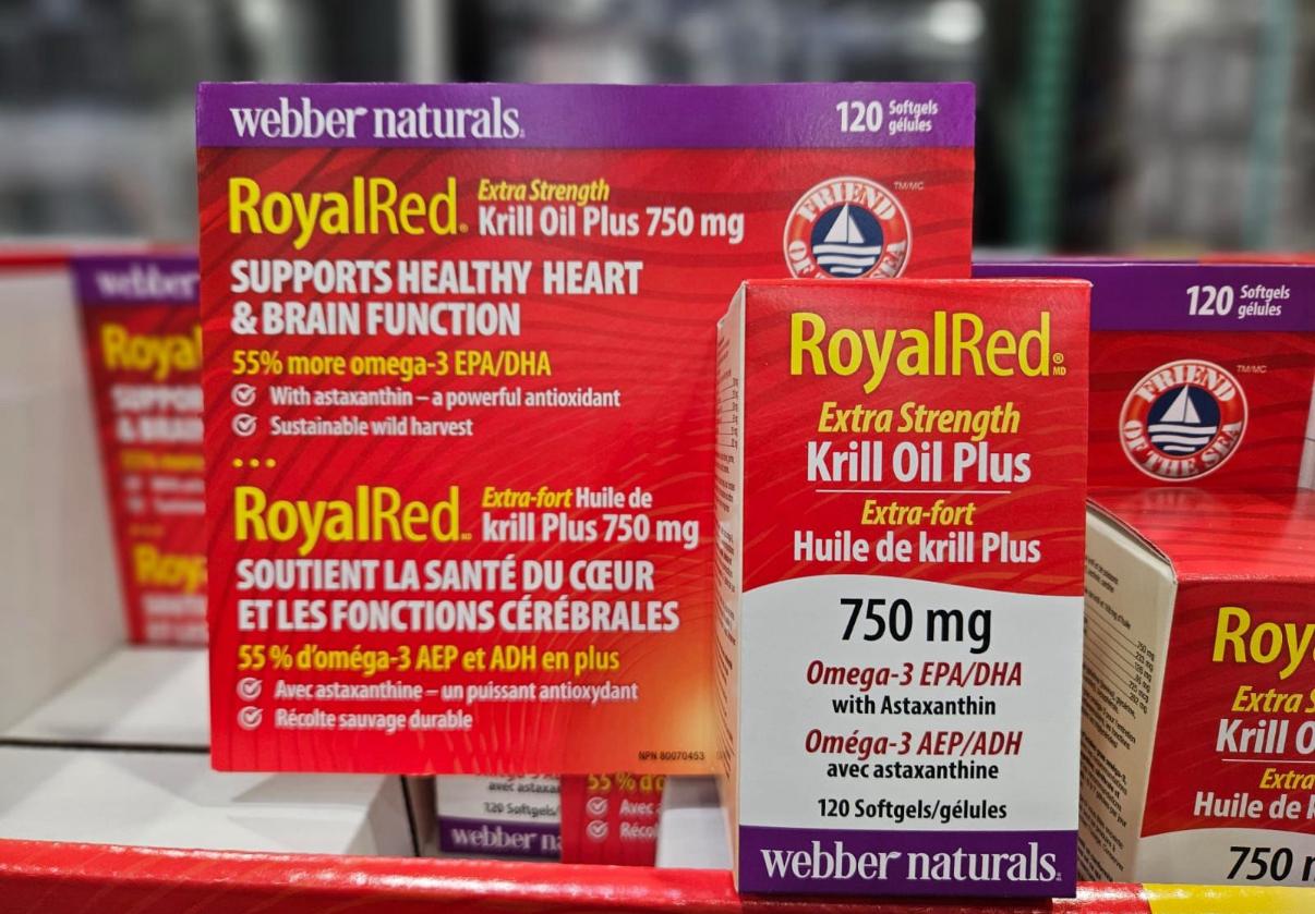 加拿大直送-Webber Naturals 皇家紅磷蝦油加蝦青素 750 mg-  120粒