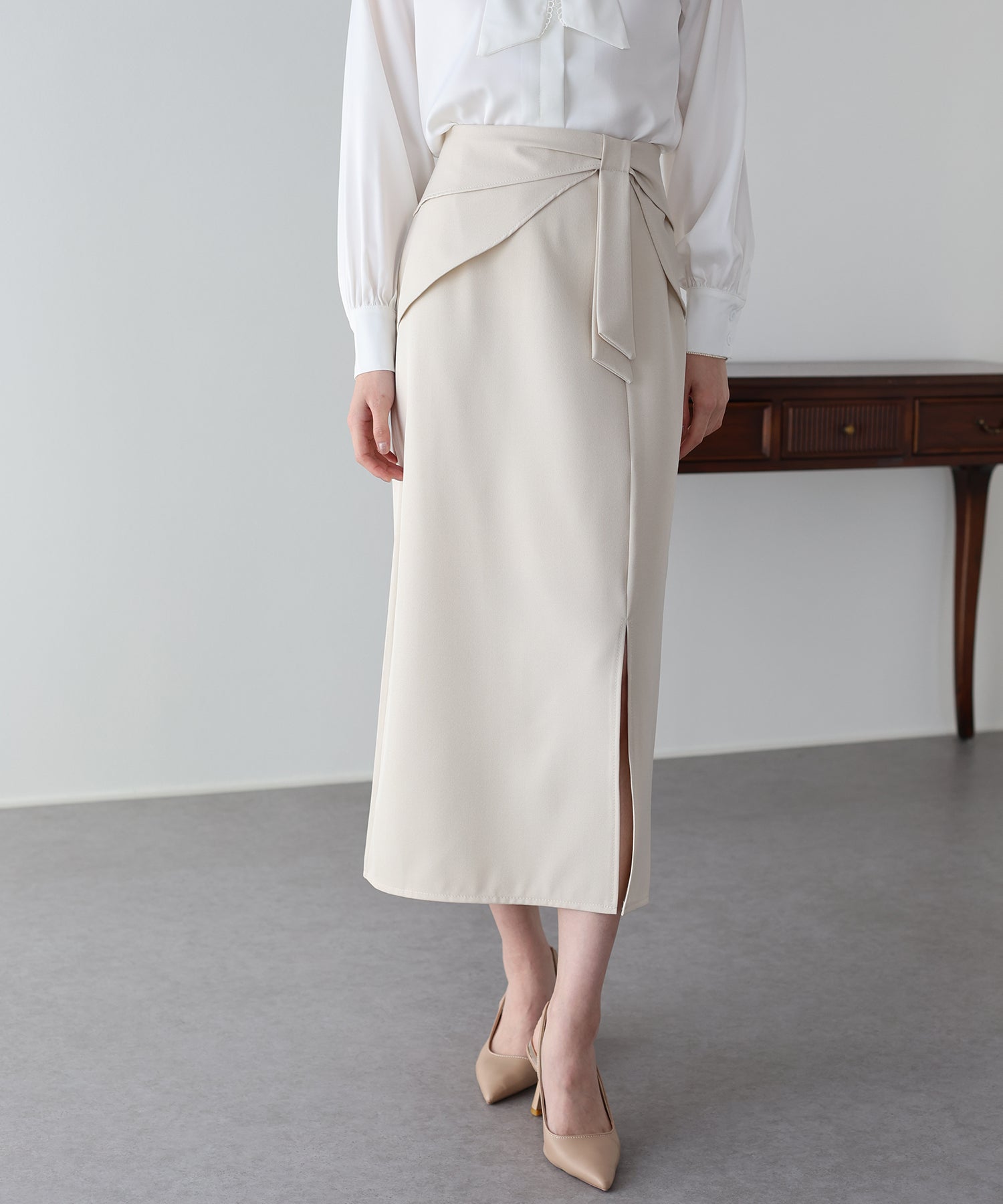 <JP> OL上班推薦！Lovely Bowknot Skirt * 3色入 <預購>