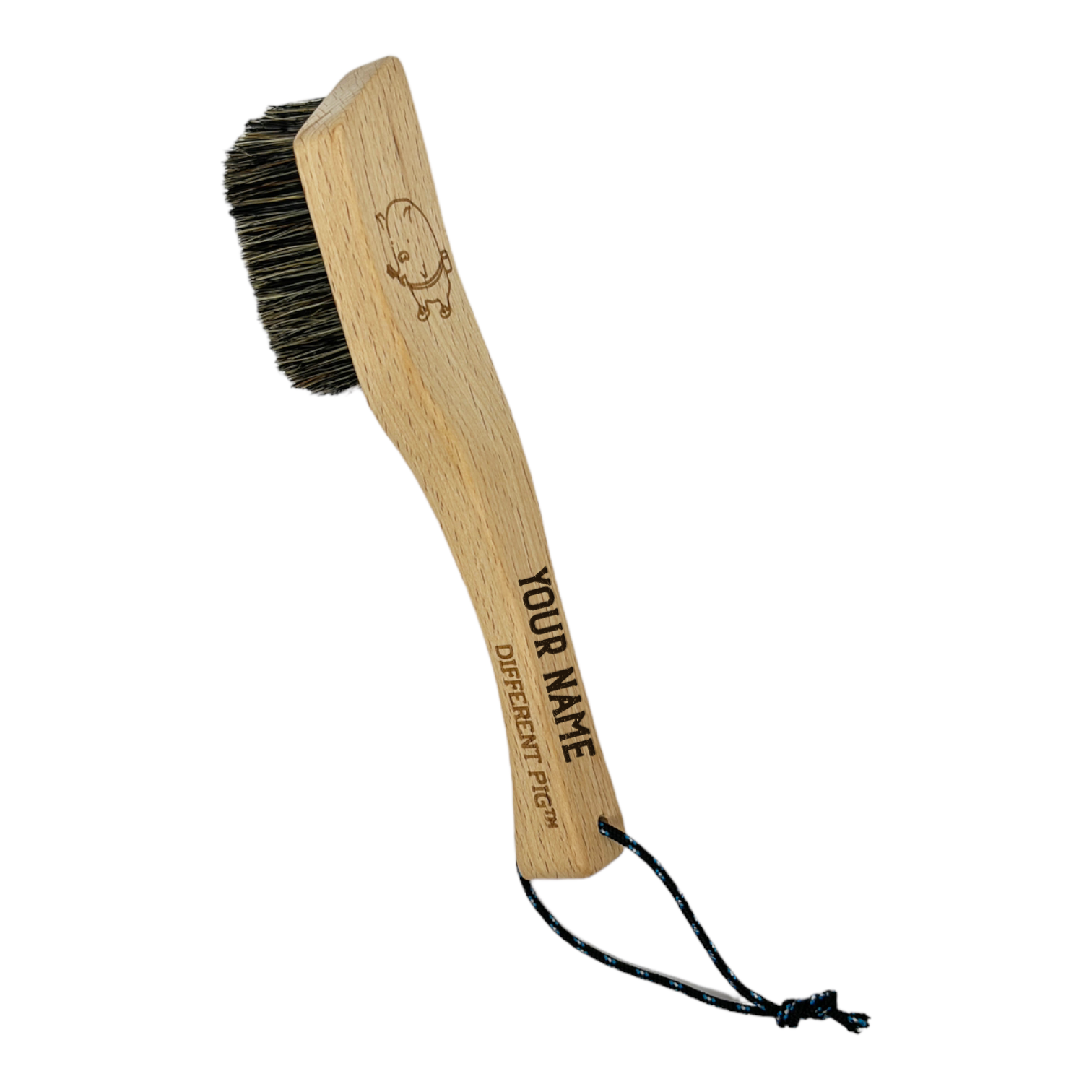 【來字刻名】𝗗𝗜𝗙𝗙𝗘𝗥𝗘𝗡𝗧 𝗣𝗜𝗚™ OG brush with name carving 刻名大豬掃連掛繩