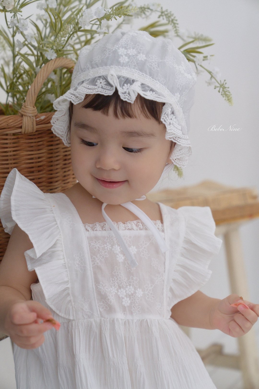 ☀️預訂 韓國直送☀️🇰🇷Bebenine蕾絲荷葉邊背心包屁衣